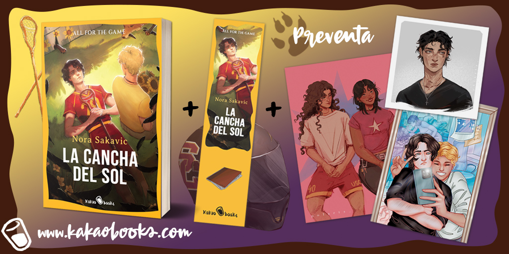Acabamos de abrir la preventa de LA CANCHA DEL SOL, el cuarto volumen de la saga #AllForTheGame de <a href="/norasakavic/">Nora 🇵🇸 | Updates</a>.

👉 kakaobooks.com
✉️ Envíos internacionales
🎁 Con marcapáginas y regalos exclusivos

Disponible en librerías (ES) a partir del 25 de junio (sin extras).
