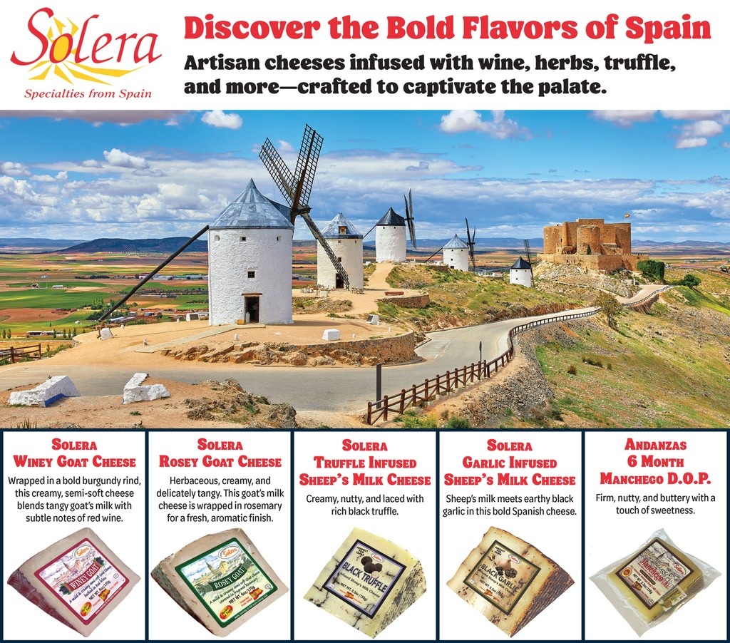 Discover the Bold Flavors of Spain!

Artisan cheeses infused with wine, herbs, truffles, and more—crafted to captivate the palate.

Find Solera specialty cheeses in all our stores!