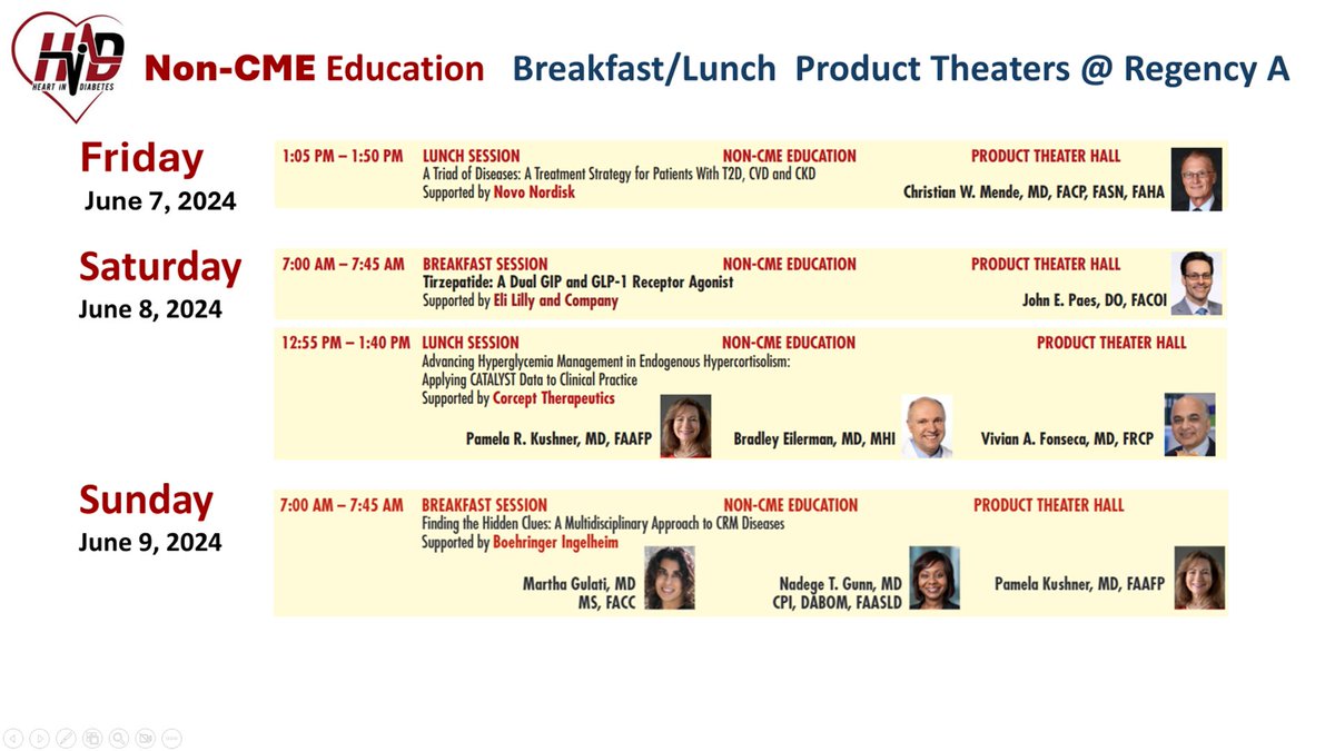 Heart in Diabetes π« (@heartindiabetes) on Twitter photo π«Today's the big day! The 9th Annual Heart in Diabetes kicks off today at the Loews Hotel in Philadelphia. Check out upcoming Product Theater Sessions this weekend!
View the full agenda at heartindiabetes.com/agenda
#HID25 #HID2025 #9thHeartinDiabetes #CME #MedEd #Diabetes π«Today's the big day! The 9th Annual Heart in Diabetes kicks off today at the Loews Hotel in Philadelphia. Check out upcoming Product Theater Sessions this weekend!
View the full agenda at heartindiabetes.com/agenda
#HID25 #HID2025 #9thHeartinDiabetes #CME #MedEd #Diabetes