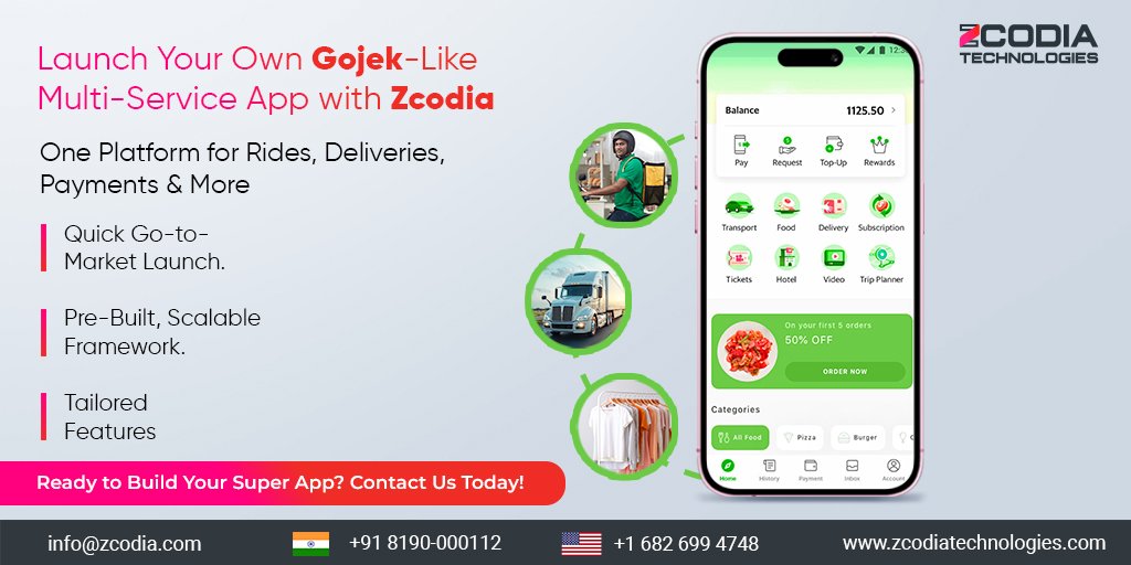 zcodia's tweet image. Build Your Super App with Zcodia!
Rides, delivery, payments—all in one app. Fast launch. Scalable tech.
📧 info@zcodia.com | 🌐 zcodiatechnologies.com
📞 +91 9884-220777 | +1 682 699 4748
#SuperApp #GojekClone #ZcodiaTech #AppDevelopment