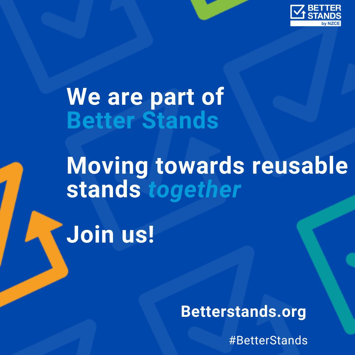 Moving towards reusable stands together
 
We’re excited to be part of the launch of Better Stands, a global collaboration across the events industry that celebrates and encourages the use of reusable stand builds.
 
We’ve been one of the organisations piloting and shaping Better