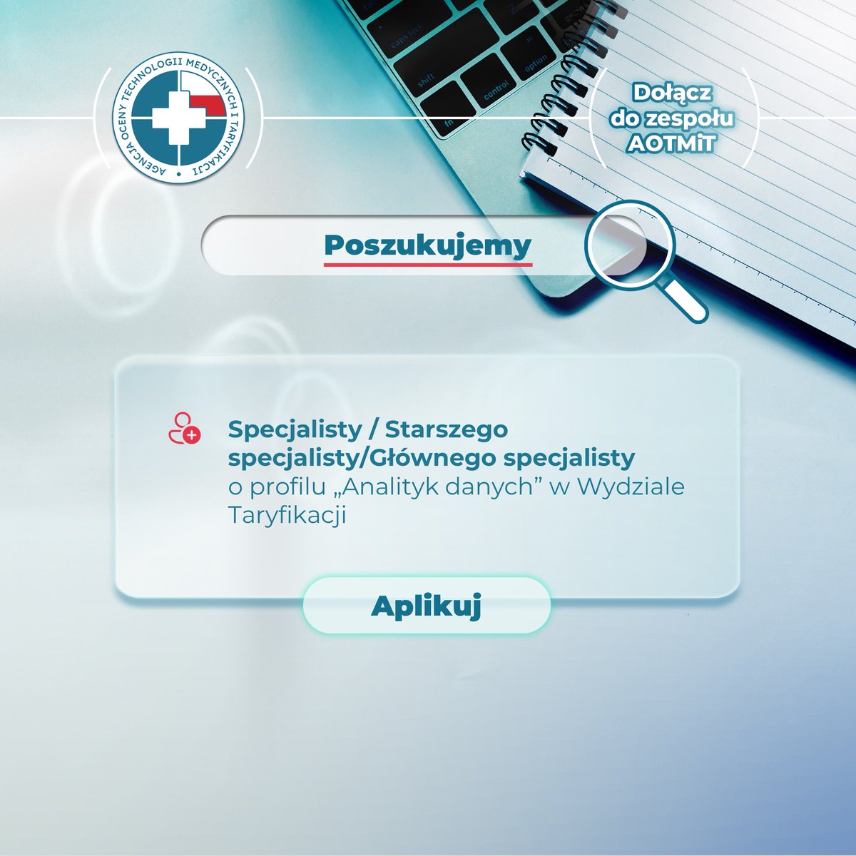 Agencja Oceny Technologii Medycznych i Taryfikacji (@aotmit) on Twitter photo 📊Lubisz liczby a dane to Twój żywioł?
Dołącz do <a href="/aotmit/">Agencja Oceny Technologii Medycznych i Taryfikacji</a> jako Analityk danych.💡
Na Twoje zgłoszenie czekamy do 2️⃣0️⃣ czerwca 2025 r.
Więcej informacji: lnkd.in/eBBrsYpY
Aplikuj! Zapraszamy! 📊Lubisz liczby a dane to Twój żywioł?
Dołącz do <a href="/aotmit/">Agencja Oceny Technologii Medycznych i Taryfikacji</a> jako Analityk danych.💡
Na Twoje zgłoszenie czekamy do 2️⃣0️⃣ czerwca 2025 r.
Więcej informacji: lnkd.in/eBBrsYpY
Aplikuj! Zapraszamy!