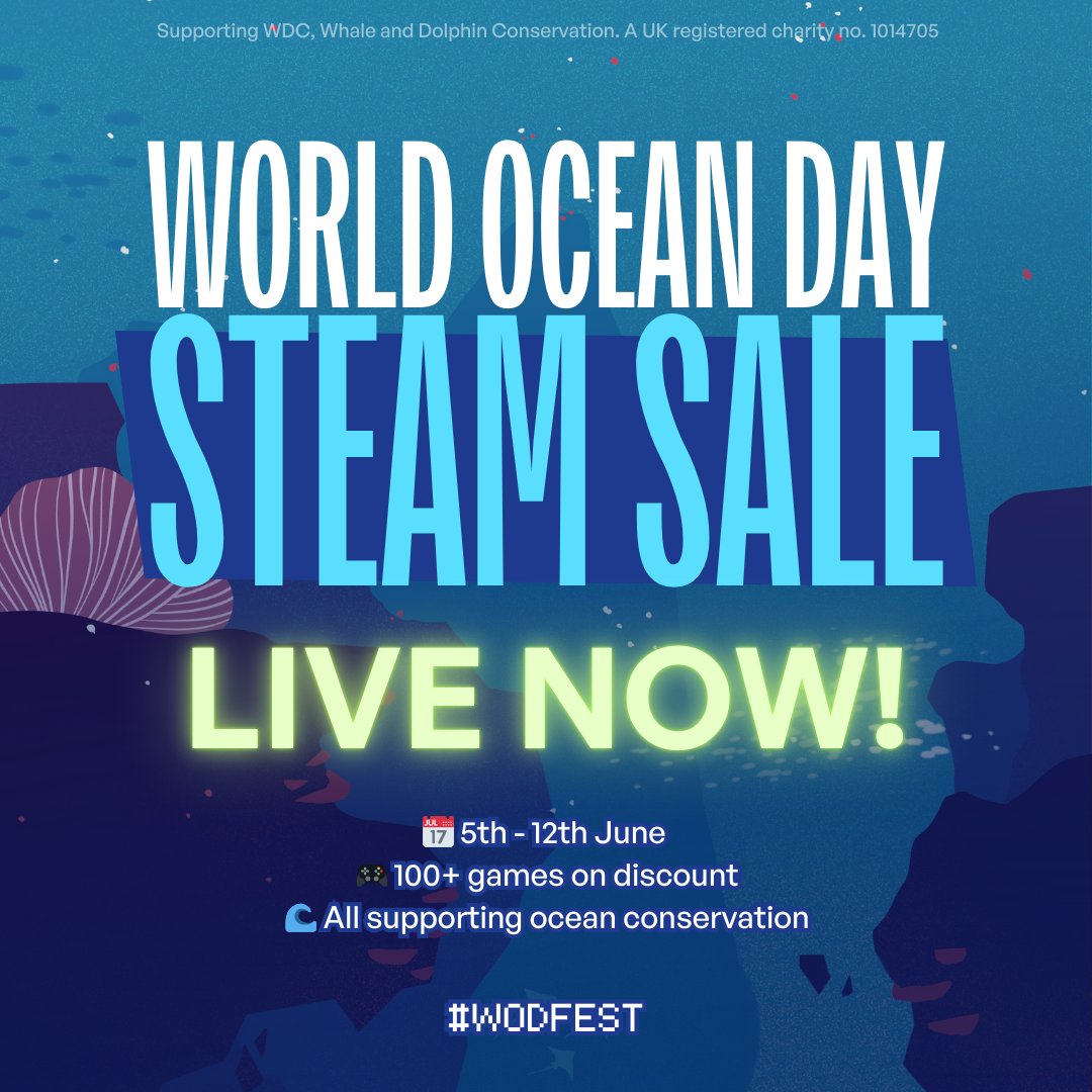Ironhide Games Studio (@ironhidegames) on Twitter photo Rushers, time to game for a cause! 🎮 Find our games with epic discounts for #WorldOceanDay. Your purchase supports <a href="/whalesorg/">Whale and Dolphin Conservation (WDC)</a> in keeping our oceans safe for whales & dolphins <a href="/GamesForWaves/">Games For Waves</a> #WODFEST 🐋store.steampowered.com/sale/worldocea… Rushers, time to game for a cause! 🎮 Find our games with epic discounts for #WorldOceanDay. Your purchase supports <a href="/whalesorg/">Whale and Dolphin Conservation (WDC)</a> in keeping our oceans safe for whales & dolphins <a href="/GamesForWaves/">Games For Waves</a> #WODFEST 🐋store.steampowered.com/sale/worldocea…