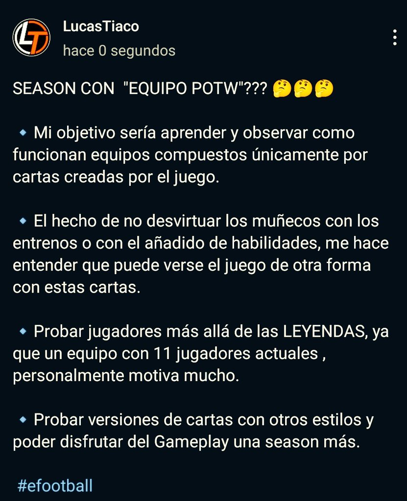 LucasTiaco's tweet image. Opiniones ??? #efootball