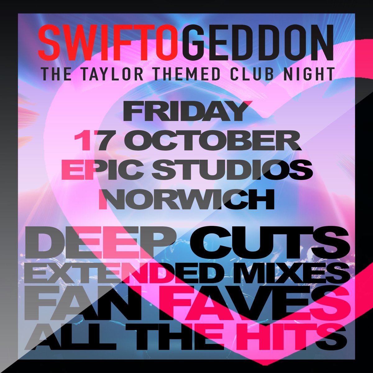 EPICNorwich's tweet image. 📣 JUST ANNOUNCED: The Taylor Themed Club Night is back, @swiftogeddon returns to Norwich this October
Book tickets now 🎫 ow.ly/A8ig50W5ogL