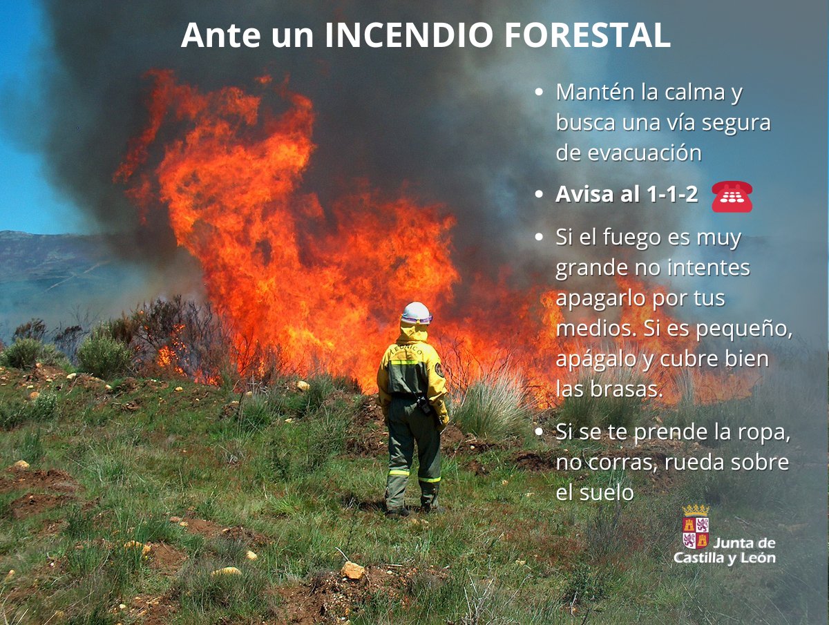 🔥Vuelven a subir las temperaturas en #CastillayLeón, y seguirán subiendo el fin de semana, mucha precaución al aire libre ante para evitar provocar incendios #IIFF 
Recuerda estos consejos 👉112.jcyl.es/web/es/consejo…