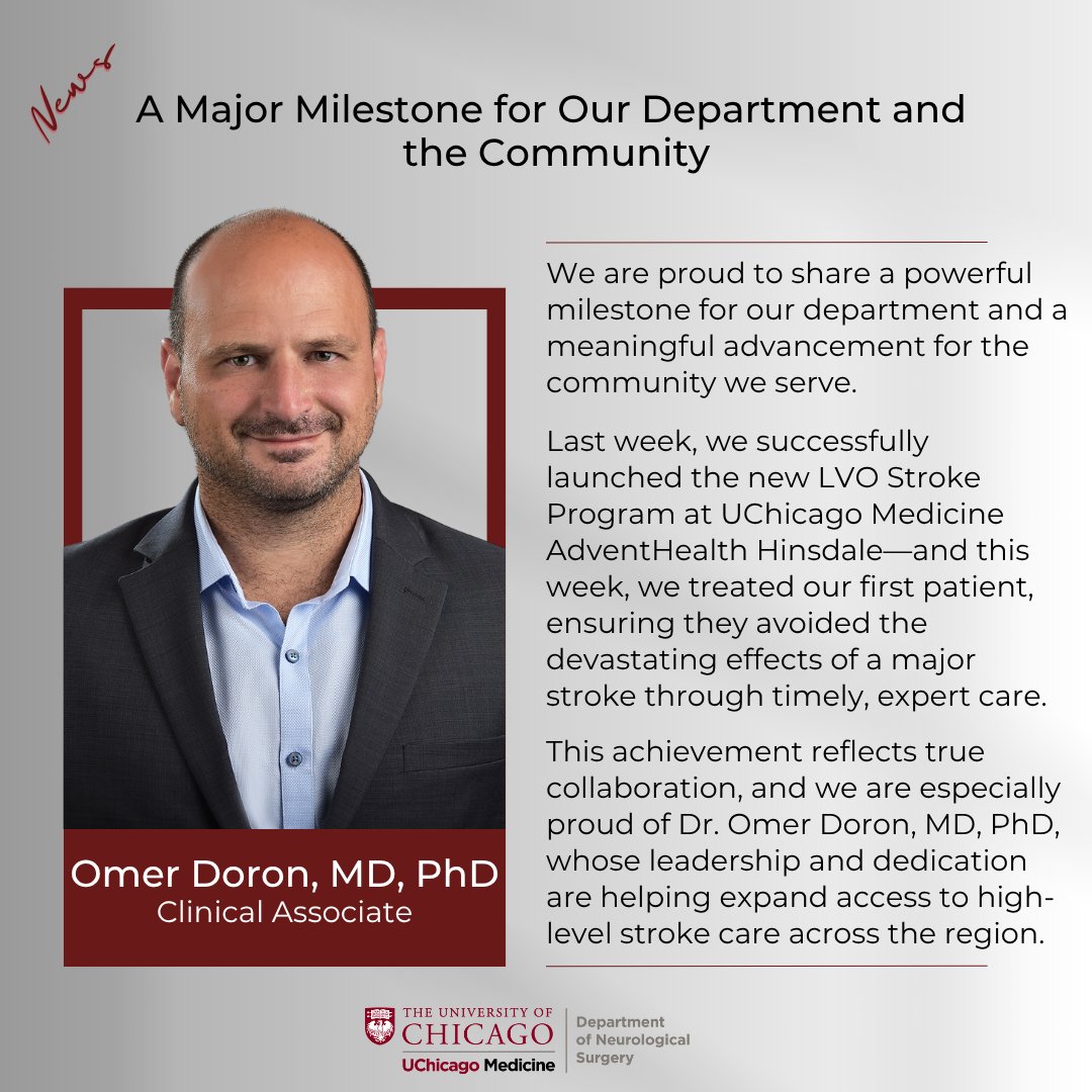 A Major Milestone for Our Department and the Community
Congratulations to Dr. Doron and the entire team on this incredible achievement!