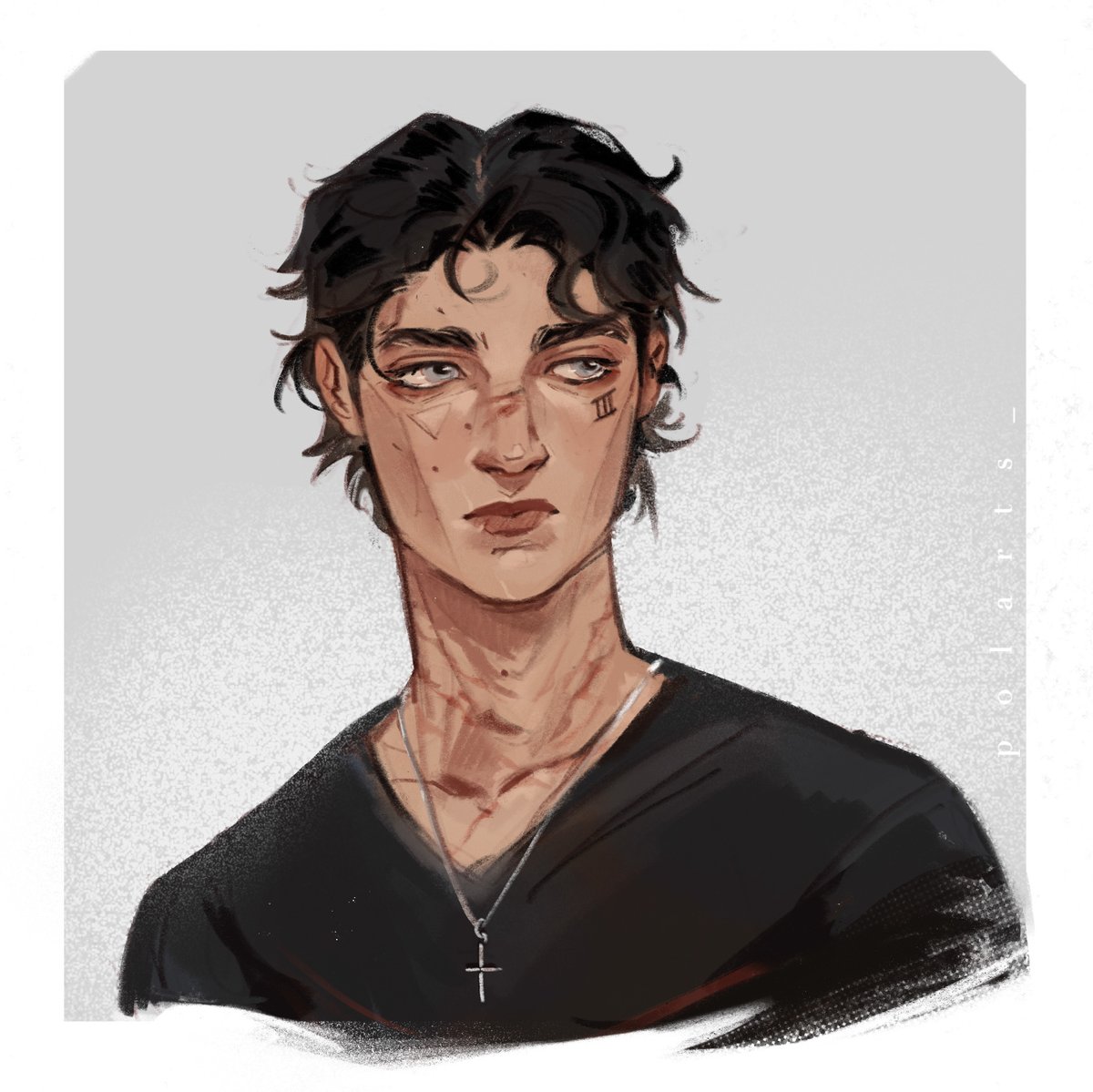 Este es el sticker de Jean, más callado que nunca. Un retrato personal hecho por <a href="/polarts_/">po</a>. (98 x 98 mm aprox.)