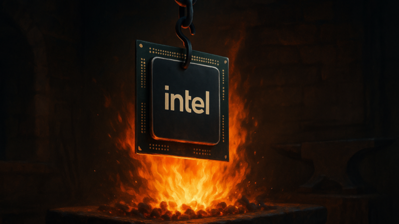 Zonebourse's tweet photo. 🧠 Intel : du neuf avec du chip… ou juste un dernier sursaut ?

Autrefois roi incontesté des microprocesseurs, Intel traverse une crise d’identité. Le slogan « Intel Inside » faisait autrefois briller les yeux des assembleurs et des geeks. Aujourd’hui ? Il évoque plutôt une grande entreprise perdue dans sa propre architecture.

Pendant que la concurrence affine ses transistors et multiplie les alliances dans l’IA, Intel, lui, tente un double pari : redevenir compétitif en conception de puces (CPU, GPU…) tout en se transformant en géant de la fonderie. Une ambition louable, mais périlleuse.

⚙️ CPU : le cœur, mais plus le roi

Intel a perdu sa couronne sur les processeurs. Les PC grand public sont désormais dominés par AMD, dont les puces EPYC avalent le multitâche, et par Apple, dont les M4 pulvérisent les benchmarks. Même Nvidia avance ses pions avec ses CPU Grace, tandis que ARM grignote méthodiquement tous les marchés périphériques.

Résultat ? Intel perd des parts sur tous les fronts, surtout dans le data center, autrefois sa chasse gardée.

🏗️ Foundry : rêve industriel ou gouffre à cash ?

Intel veut devenir le numéro 2 mondial de la fonderie d’ici 2030, juste derrière TSMC. Mais le chemin est long :

- TSMC : 96,5 Md$ de CA

- Intel Foundry : 4,67 Md$, loin derrière SMIC, UMC, GlobalFoundries et même probablement Samsung

Pour combler l’écart, Intel mise tout sur son nouveau procédé 18A, concurrent du futur 2 nm de TSMC. Atout maître : PowerVia, une architecture d’alimentation par l’arrière de la puce qui promet plus d’efficacité énergétique et de puissance. Si cela fonctionne, Intel pourrait reprendre l’ascendant technologique… temporairement.

📦 Les paris technos s’accumulent… et les risques aussi : https://t.co/g78VZ1Ep61