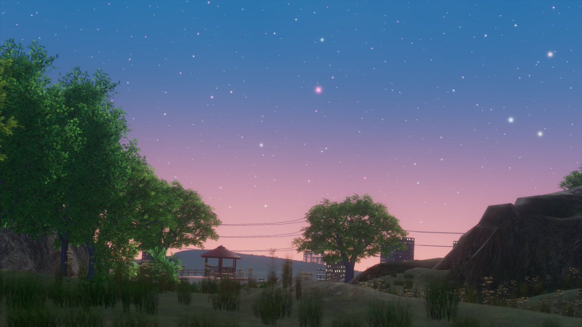 POPOcoffee's tweet image. 星屑トワイライト ~Stardust Twilight~
新しいワールド出来ました!!!
春夏の夕方18時ぐらいの空の色合いがよかったので作ってみました!
SNS,worldサムネイルphoto @Bismuth833 さん
ワールドURLは下のTLに