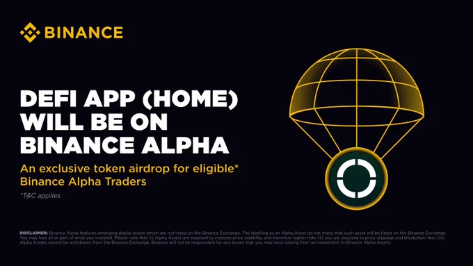 🚨 BREAKING: "Binance Alpha: Lunedì 10 Giugno Lancio dell'App DeFi con Airdrop per Utenti Idonei"