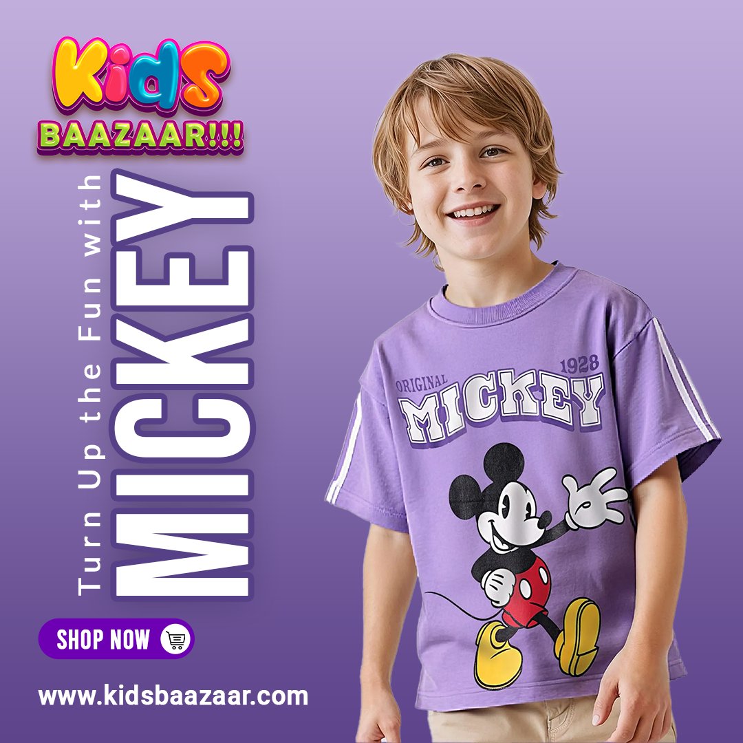 🧒💜 The happiest outfit starts with Mickey!
Playful, trendy, and super comfy — your child will love it!

#kidsclothes #kidsfashıon #cutekidswear #mickeytshirt #cartoonclothing #kidsoutfits #shopforkids #kidsbazaar #tshirtforkids #kidswearonline
