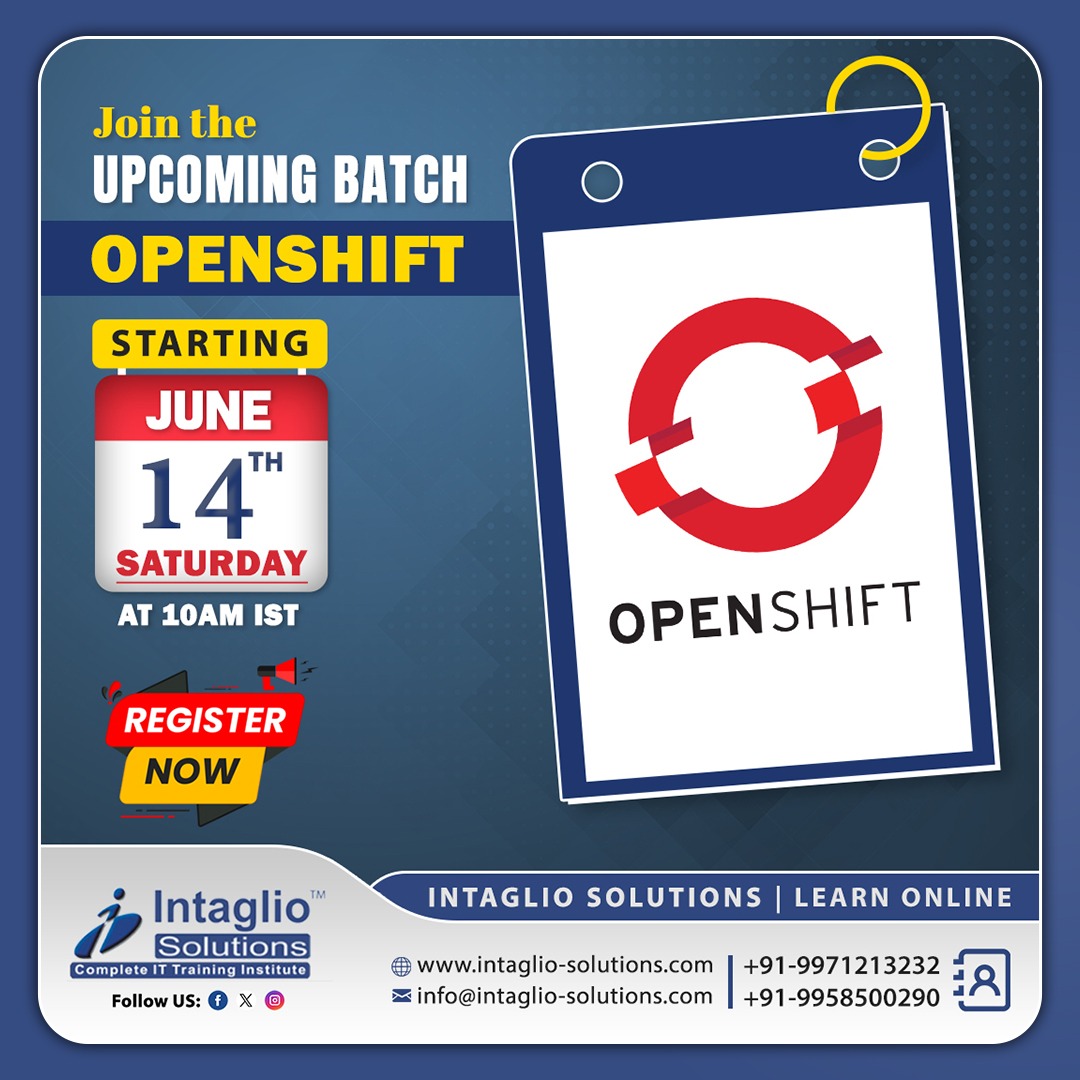 intaglioacademy's tweet image. 🚨 New Batch Alert! 🚨
Join the upcoming OpenShift course and take control of your DevOps future! 🔧☁️

📅 Starting: June 14th, Saturday

#OpenShiftTraining #DevOps #IntaglioSolutions #CloudComputing #Kubernetes #ITTraining #TechCourses #OnlineLearning #OpenShiftBatch