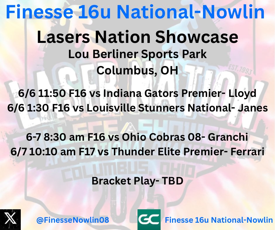 EmiliS2026's tweet image. It鈥檚 game day!! Ready to start my summer ball season with my Finesse girls! Come watch us play at the @LaserShowcase.
@FinesseNowlin08 @FinesseOrg