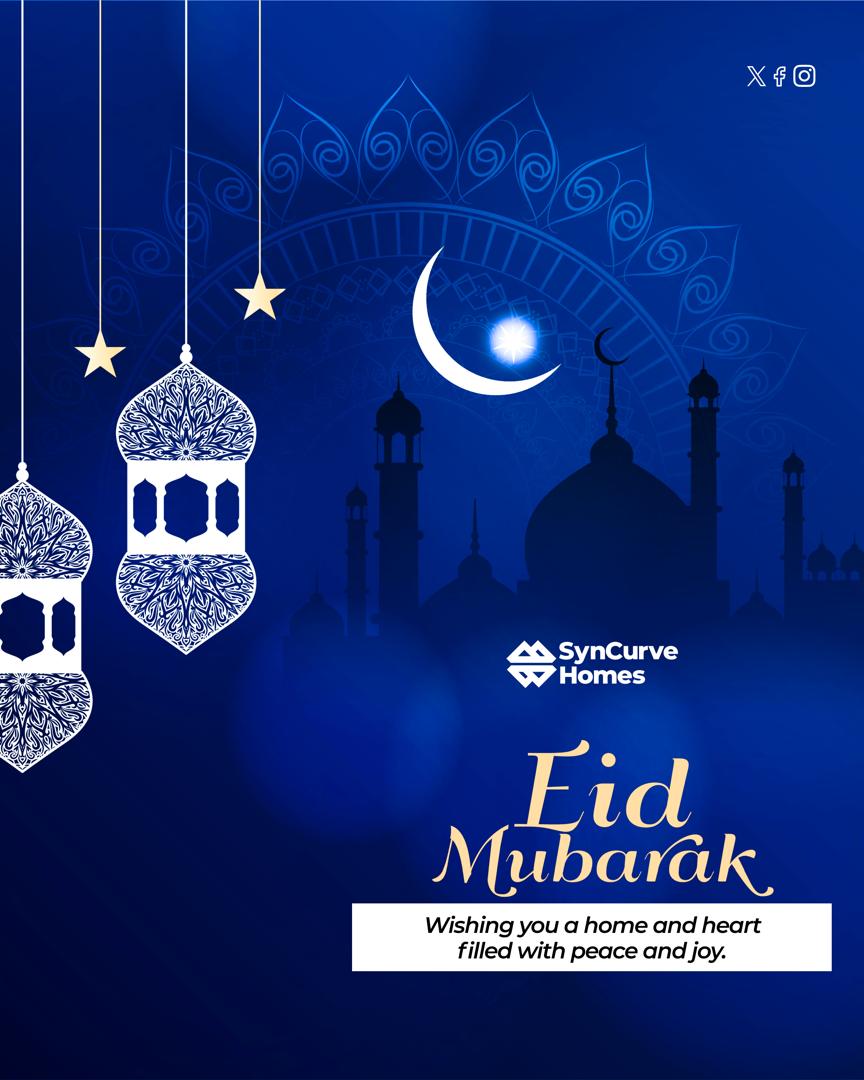 May this beautiful season bring endless blessings, happiness, love, and success into your home.

We celebrate with you and hope your home is always a place of comfort and joy.

Eid el-Kabir Mubarak!

#SynCurveHomes #EidMubarak #RealEstateAgency #RealEstateNigeria