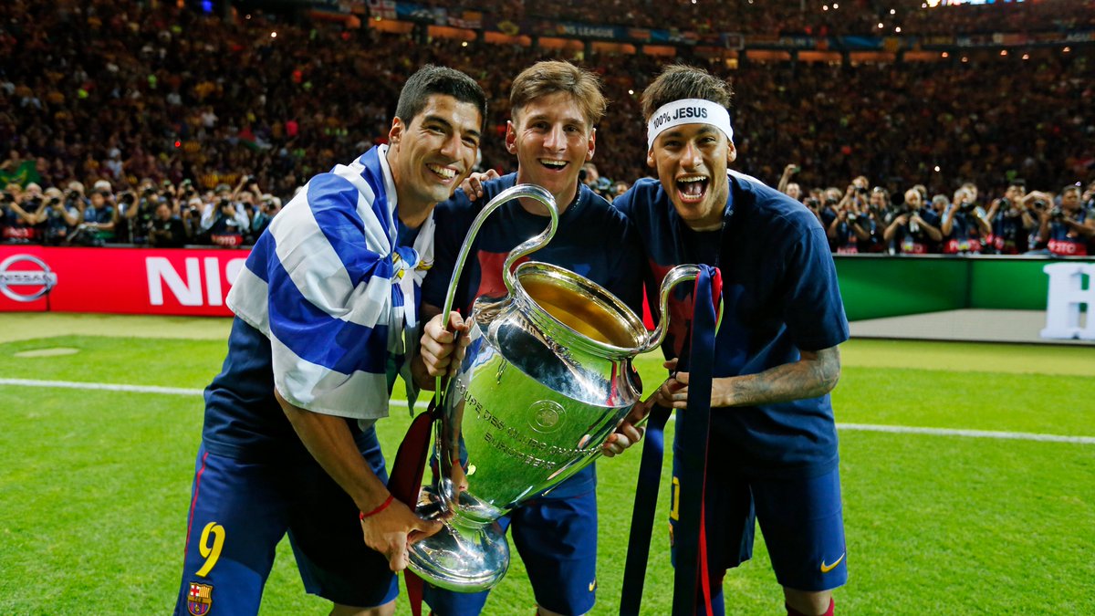 FCBarcelona_cat's tweet photo. La MSN amb la cinquena Champions 🔱 https://t.co/41oHT9VYAD