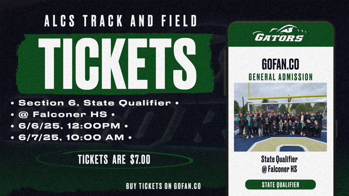 Track and Field state qualifier, get your tickets here.  
gofan.co/event/3527243?…