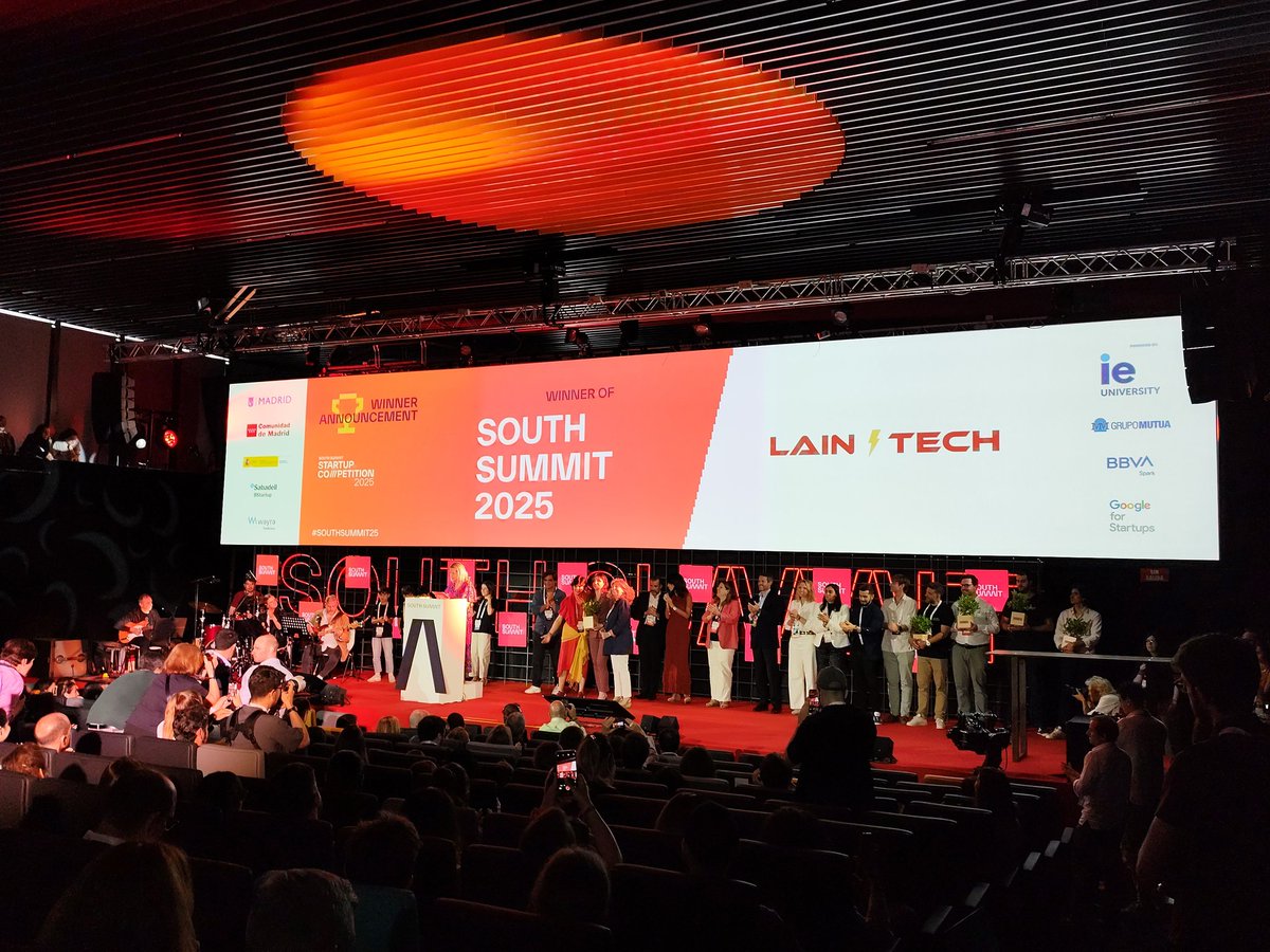 The #SouthSummit25 winner of the "Global Winner" startup goes to

🥁🥁🥁

LAIN TECH‼️‼️

#SouthSummit25