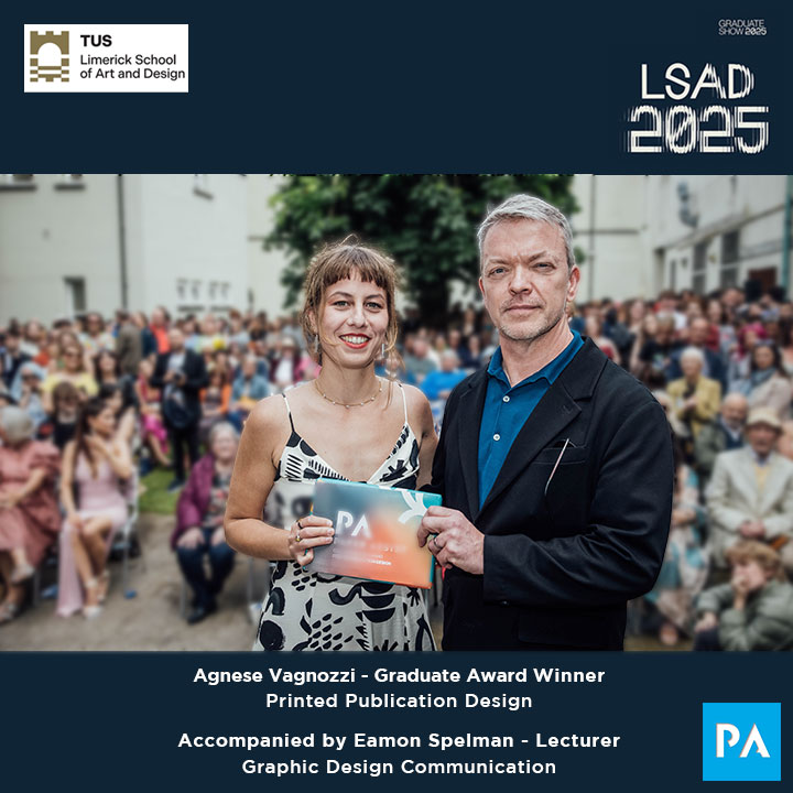 Pictured here is Agnese Vagnozzi -bit.ly/4kWHOEl from <a href="/LSADatTUS/">Limerick School of Art and Design, TUS</a> who we chose as the winner of the award for ‘Printed Publication Design’. She was presented with a prize from us &amp; an <a href="/arcticpaperuk/">Arctic Paper UK</a> MUNKEN 2025 Agenda.

See more here: bit.ly/45d4OdM 

#gradaward