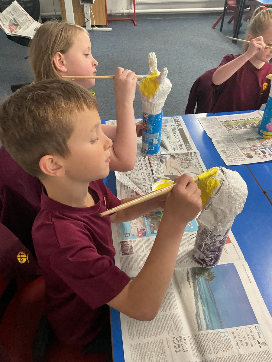 PDA_Y3's tweet image. We mixed a yellow tint inspired by the original sandstone canopic jar artefacts on display in the Ancient Egyptian exhibition at the World Museum, Liverpool. 🎨🖌️ #pdaart #pdahistory