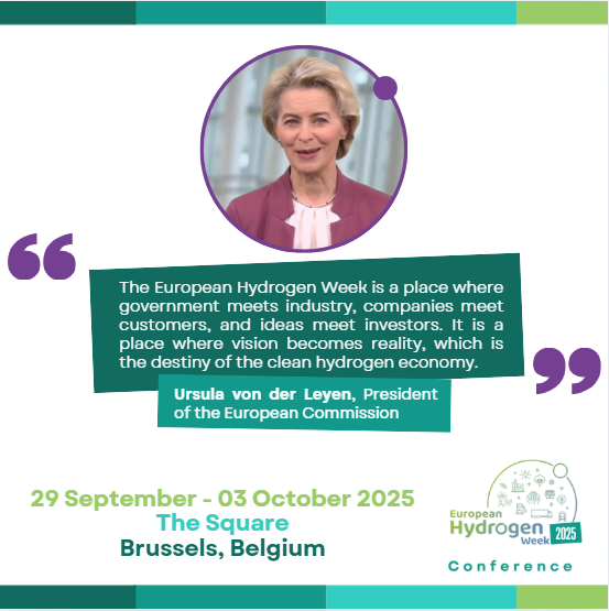 European Hydrogen Week (@euh2week) on Twitter photo 🚨The countdown to #EUH2Week 2025 has begun!
<a href="/vonderleyen/">Ursula von der Leyen</a> called it the place “where vision becomes reality”.
That same energy & ambition returns this year!⚡
📅29 Sept – 3 Oct 2025
📍The Square, Brussels
🔗Click here to register & enjoy our early🕊️ fee👉 euhydrogenweek.eu/conference/reg… 🚨The countdown to #EUH2Week 2025 has begun!
<a href="/vonderleyen/">Ursula von der Leyen</a> called it the place “where vision becomes reality”.
That same energy & ambition returns this year!⚡
📅29 Sept – 3 Oct 2025
📍The Square, Brussels
🔗Click here to register & enjoy our early🕊️ fee👉 euhydrogenweek.eu/conference/reg…