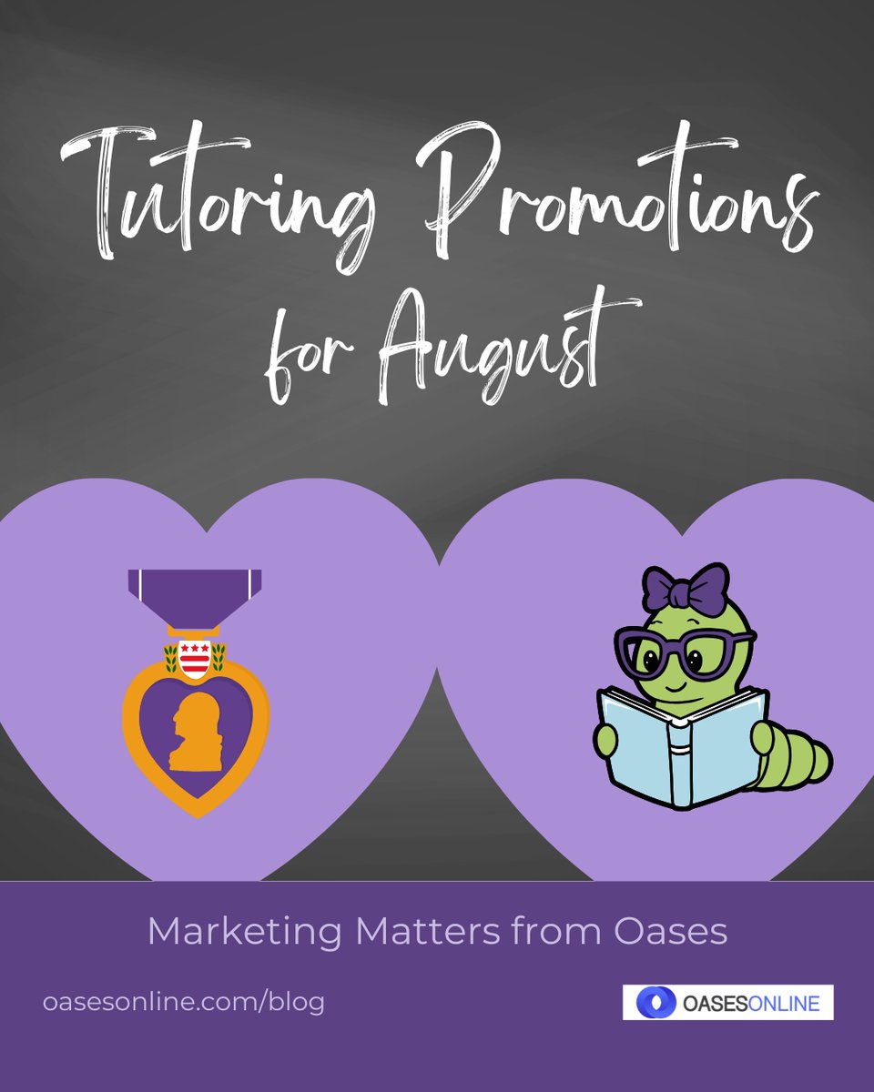 OasesOnline's tweet image. Our latest tutoring Marketing Matters is out, with ideas for tutoring promotions in August.
Read article here oasesonline.com/tutoring-promo…

#tutoring #tutoringmanagement #tutoringsoftware #tutortrack #testprep #testprepsoftware #scheduling #schedulingsoftware
