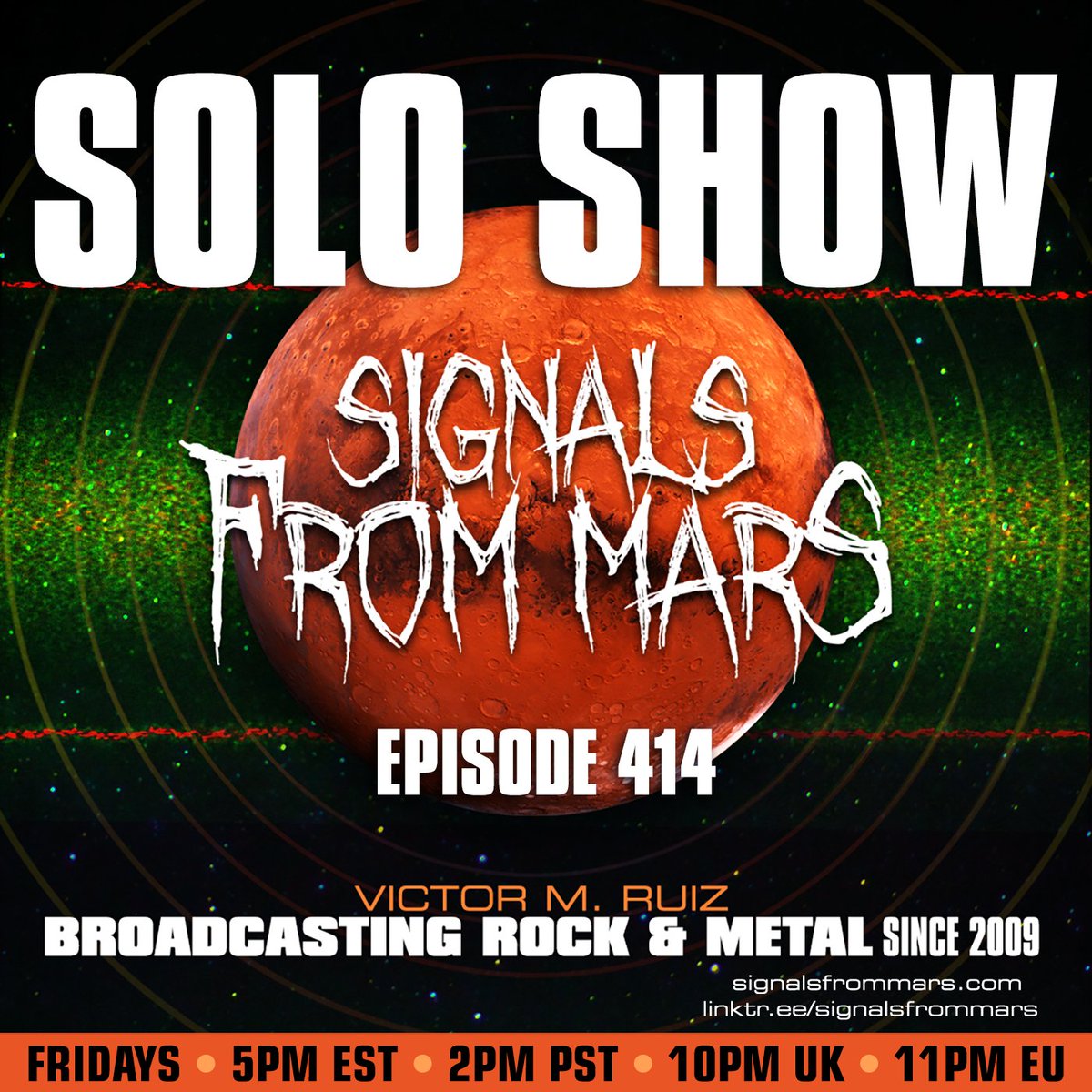 vmr907's tweet image. Signals From Mars Ep. 414 is all Victor!
Metallica’s rotating setlist, Iron Maiden's “rare” picks, and a SiriusXM milestone — covered now.
 signalsfrommars.com/signals-from-m…
#SignalsFromMars #Metallica #IronMaiden #SoloShow #MusicCommentary