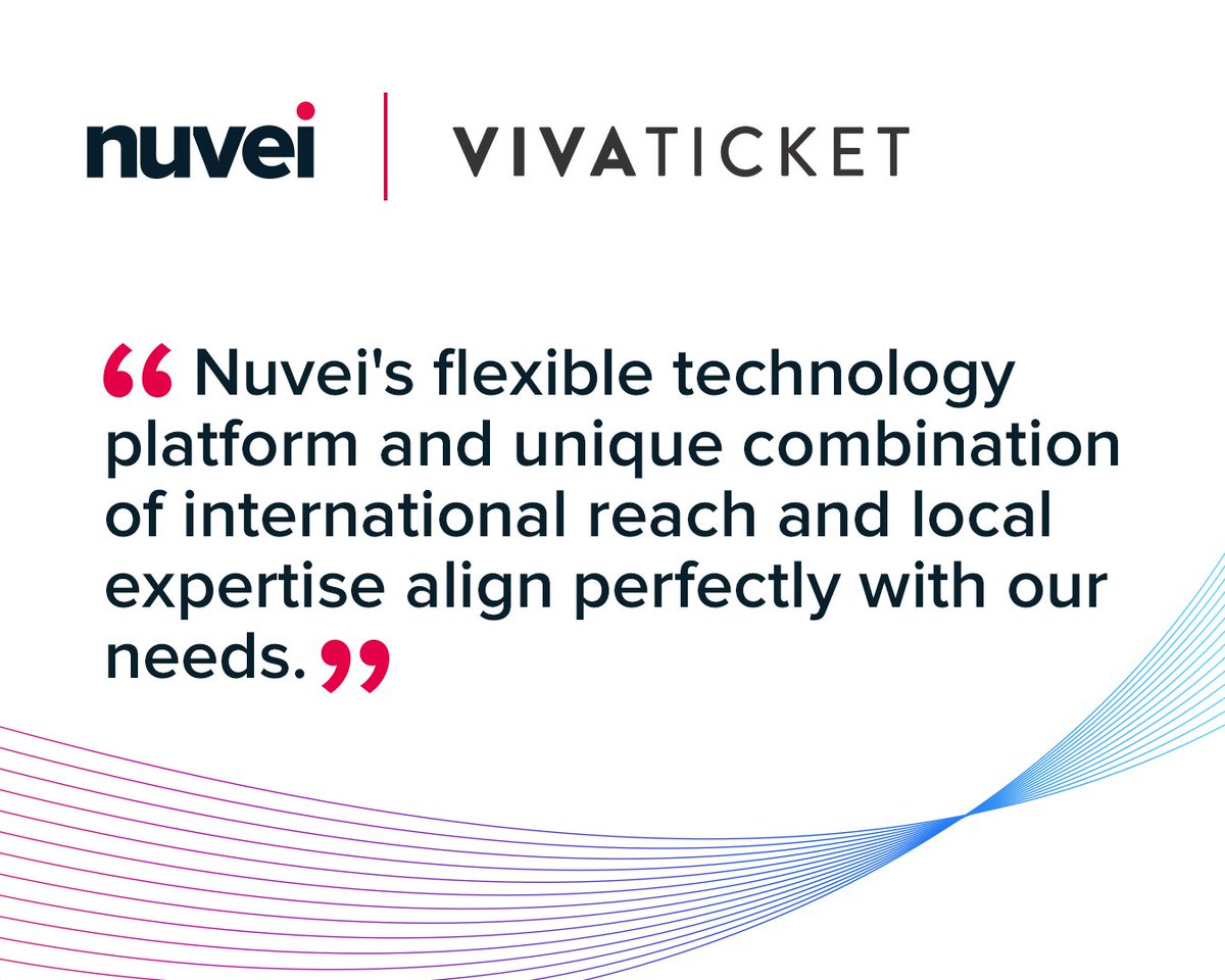 Nuvei (@nuvei) on Twitter photo We're bringing global fans closer to the moments that matter with <a href="/Vivaticket/">Vivaticket</a> 🎟️🌍
Our partnership with one of the worlds leading ticket brands is powering faster, localized payments that elevate customer experience - here's what they had to say 👇 We're bringing global fans closer to the moments that matter with <a href="/Vivaticket/">Vivaticket</a> 🎟️🌍
Our partnership with one of the worlds leading ticket brands is powering faster, localized payments that elevate customer experience - here's what they had to say 👇