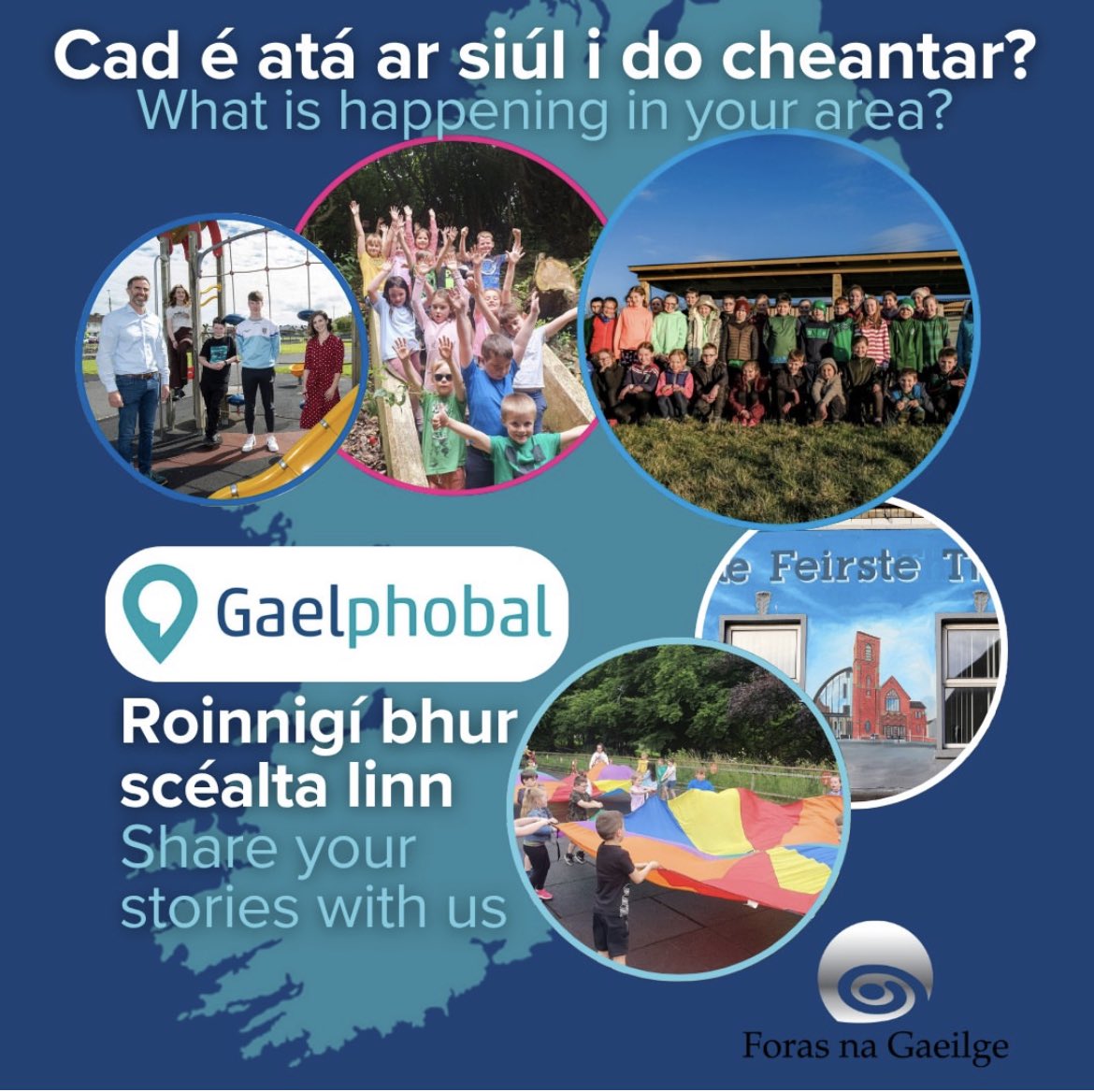 Gaelphobal (@gaelphobal_fnag) on Twitter photo Inis dúinn faoi na himeachtaí atá ar siúl i bhur gceantair. Roinn na scéalta trí Ghaelphobal.
Tell us about the Irish language events taking place in your area. Share your stories through Gaelphobal <a href="/araschronain/">Aras Chronain.ie</a> <a href="/LionraLC/">Líonra Leitir Ceanainn</a> <a href="/arasnangael/">Áras na nGael</a> <a href="/ancarn1/">An Carn</a> <a href="/ClarasGaeilge/">An Clár as Gaeilge</a> <a href="/Gno_MhaighEo/">Gnó Mhaigh Eo</a> Inis dúinn faoi na himeachtaí atá ar siúl i bhur gceantair. Roinn na scéalta trí Ghaelphobal.
Tell us about the Irish language events taking place in your area. Share your stories through Gaelphobal <a href="/araschronain/">Aras Chronain.ie</a> <a href="/LionraLC/">Líonra Leitir Ceanainn</a> <a href="/arasnangael/">Áras na nGael</a> <a href="/ancarn1/">An Carn</a> <a href="/ClarasGaeilge/">An Clár as Gaeilge</a> <a href="/Gno_MhaighEo/">Gnó Mhaigh Eo</a>
