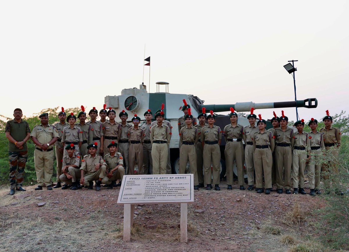 KonarkCorps's tweet photo. #TogetherStronger

NCC cadets performed a pivotal role in aiding civil defence preparedness during #OperationShield. To recognise this contribution, #KonarkGunners organised a visit for them to #Jodhpur War Memorial that ignited their patriotic fervour.

@IaSouthern
@HQ_DG_NCC https://t.co/ZdfWSVN6Iy