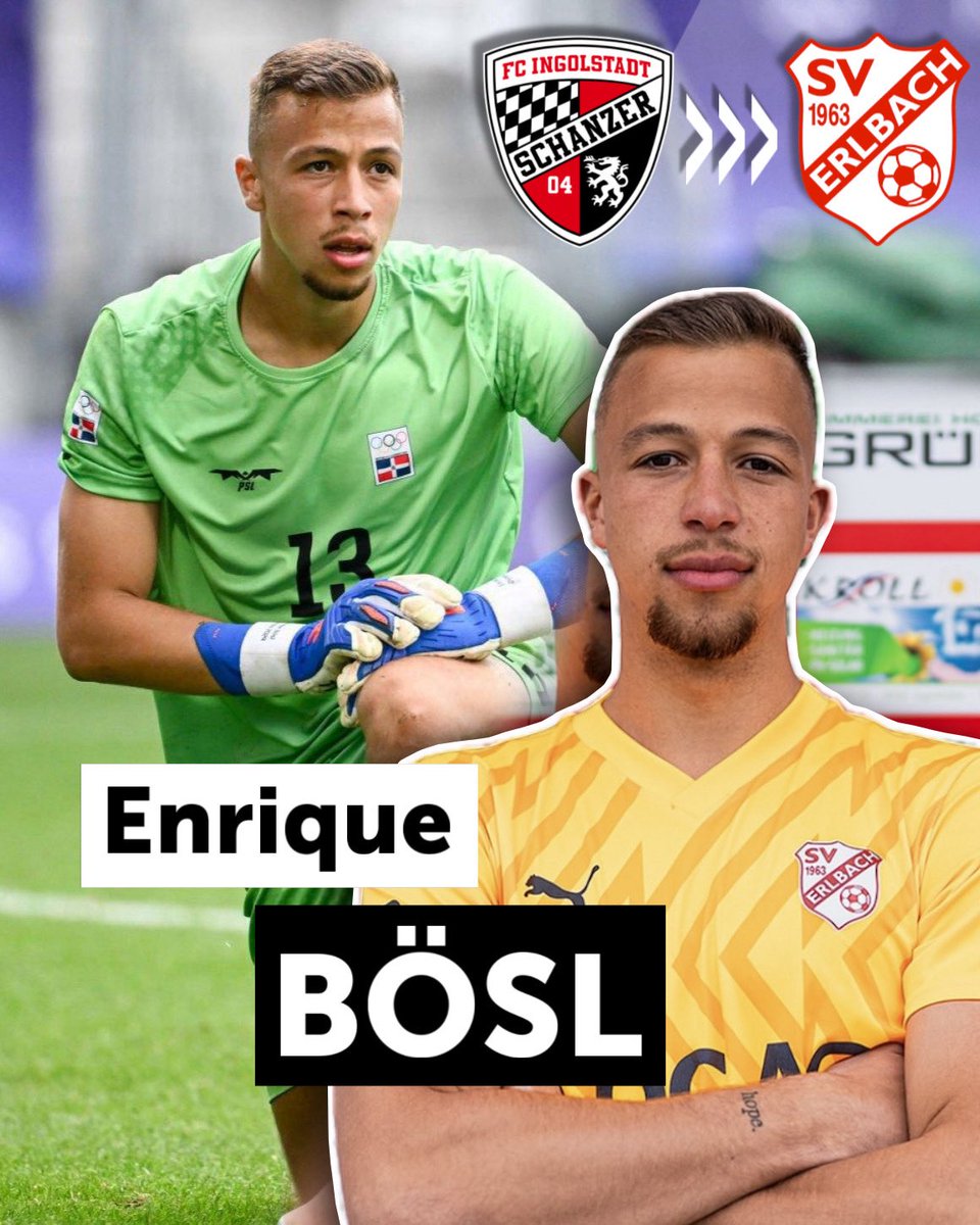 5️⃣🇩🇪 Bayernligist schnappt sich Nationalspieler! 🇩🇴

Der SV Erlbach hat sich mit Enrique Bösl verstärkt. Der 21-jährige Torwart stand nicht nur im Profikader des FC Ingolstadt, sondern hütete bereits das Tor für die Dominikanische Republik bei den olympischen Sommerspielen 2024.