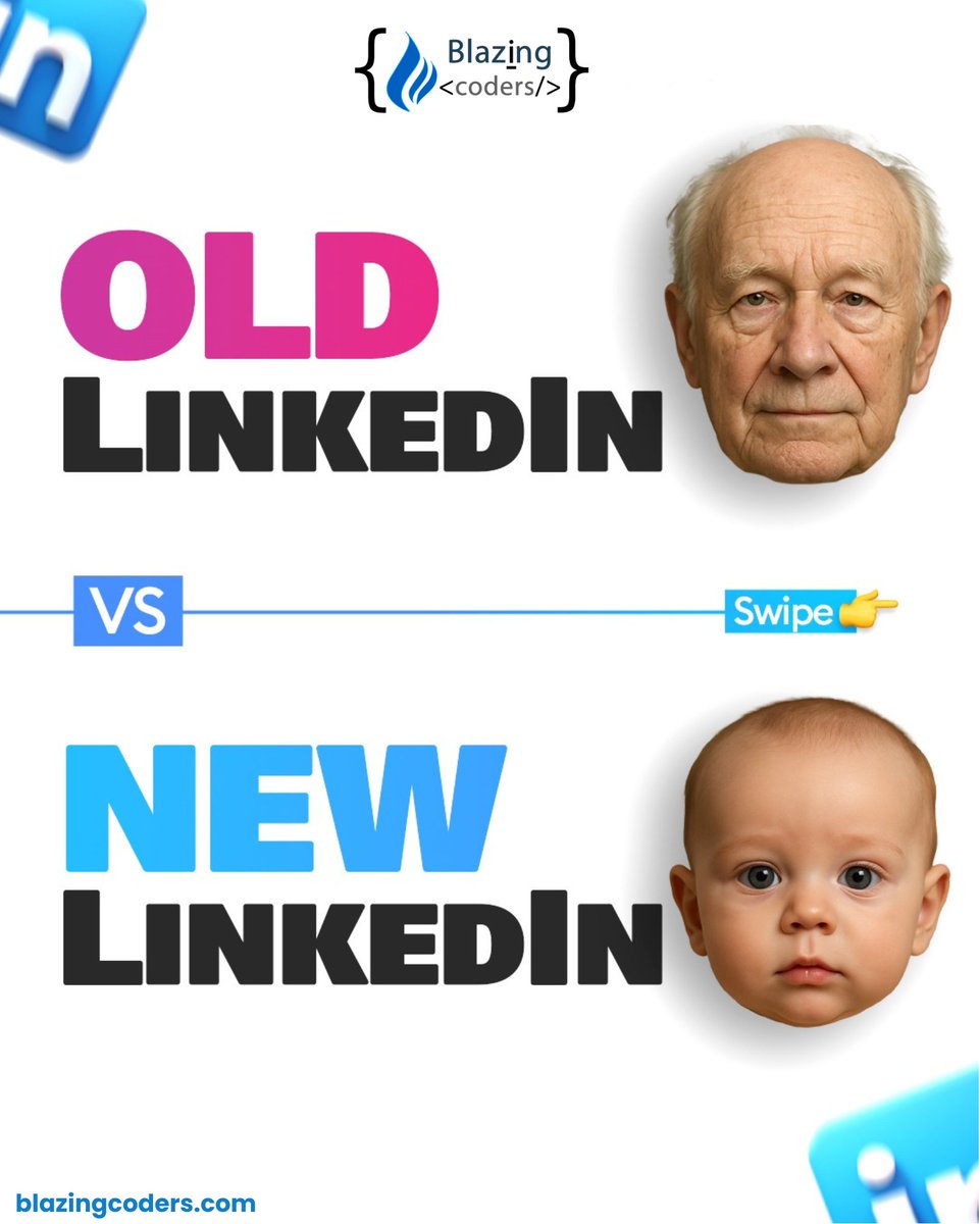 blazingcoders1's tweet image. 🚀 Old LinkedIn vs New LinkedIn – Feel the Difference!
At Blazingcoders, we help you stay ahead with smart, future-ready digital strategies.
🔗 Visit: blazingcoders.com
#Blazingcoders #OldVsNewLinkedIn #LinkedInGlowUp #DigitalTransformation #LinkedInTips #SmartBranding