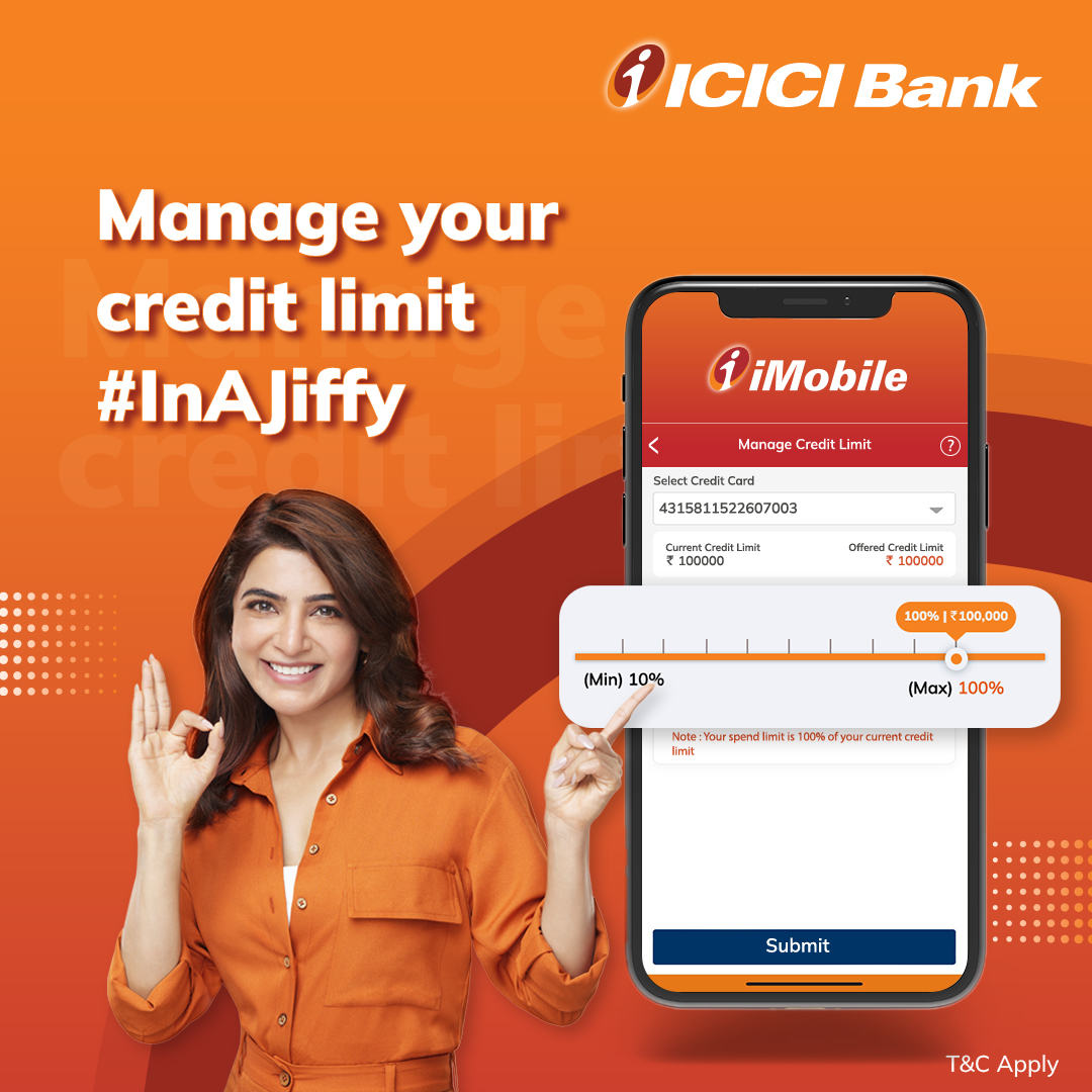 ICICIBank's tweet image. Need to adjust your credit limit? Do it #InAJiffy with #iMobile from #ICICIBank.

Stay in control of your finances anytime, anywhere.

Download now: icici.co/ICICIT/k/DUvfZ…

#SmartBanking #CreditControl