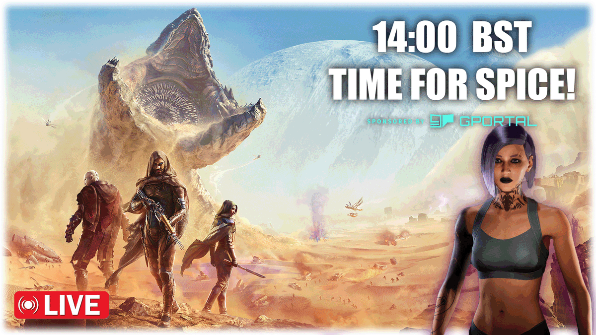 Jumping into some more Dune shortly for a sponsored segment! (Thank you G Portal) Time to check out the spice! Twitch.tv/SeptemberDuck
Also, here is my first worm experience from yesterday! 😂 tiktok.com/@septemberduck…

#Sponsored #DuneAwakening #Funcom #Gportal