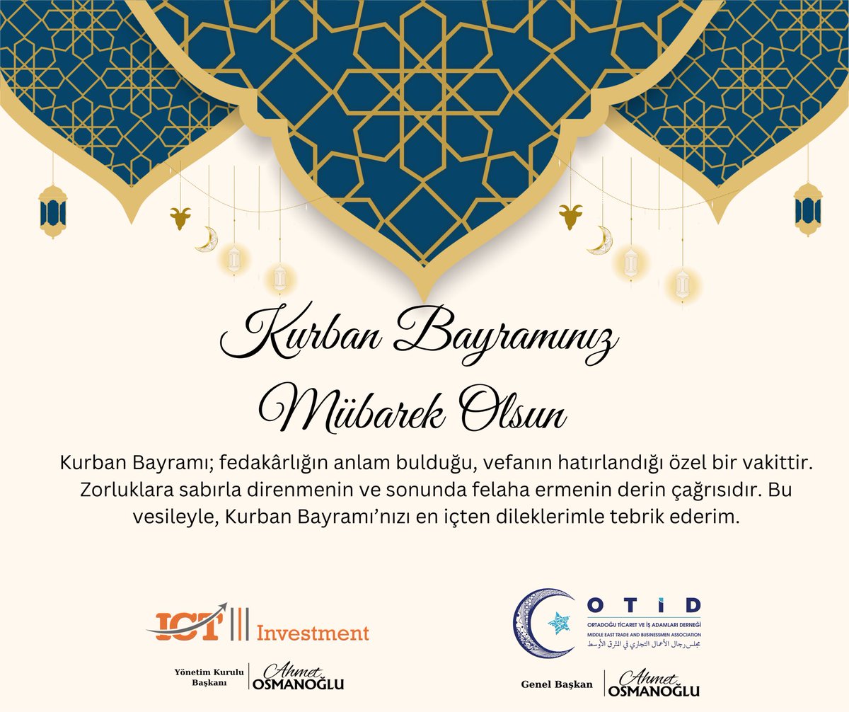 Kurban Bayramınız Mübarek Olsun.