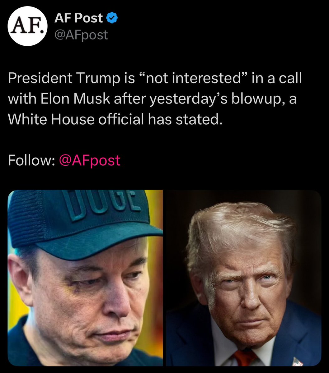 The Big Beautiful Breakup has concluded. 

Elon should have taken his concerns out privately. 

Trump isn’t going to forget what Elon did. 

Speaker Johnson and the lazy Republicans are to blame for this.