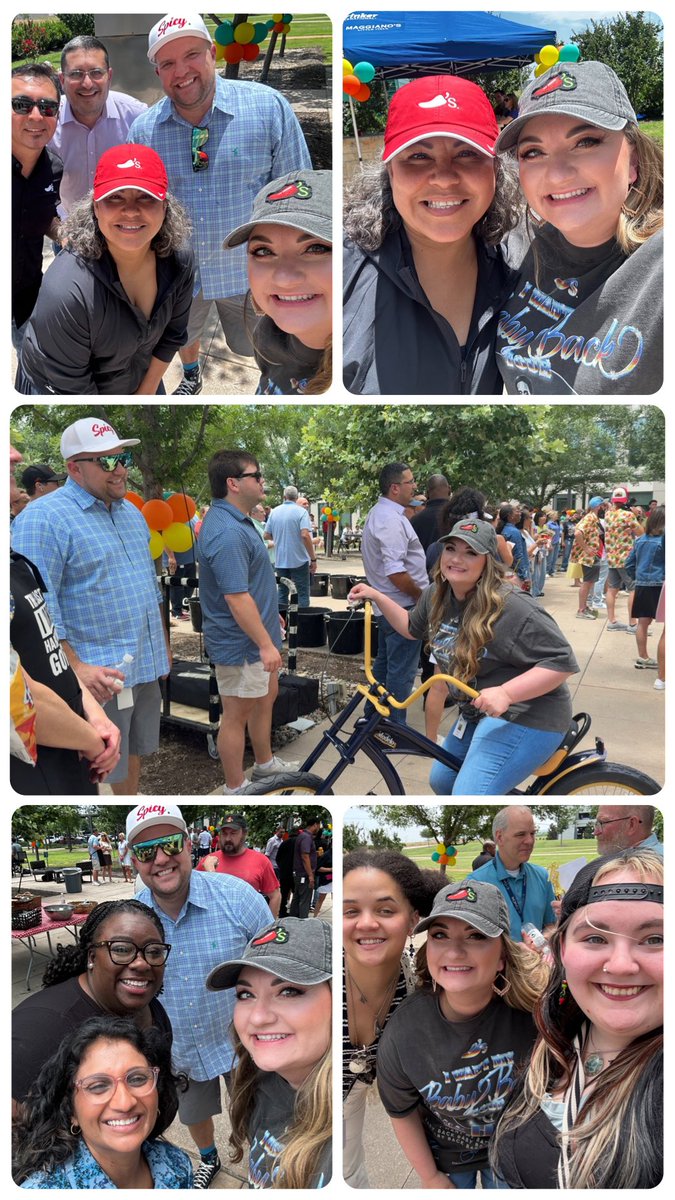We had our annual Officer Cookout yesterday, where Brinker Officers rolled up their sleeves to serve lunch to our incredible RSC Team Members — a true display of servant leadership in action. I had such a great time connecting with everyone! And to top it all off… we won a bike!