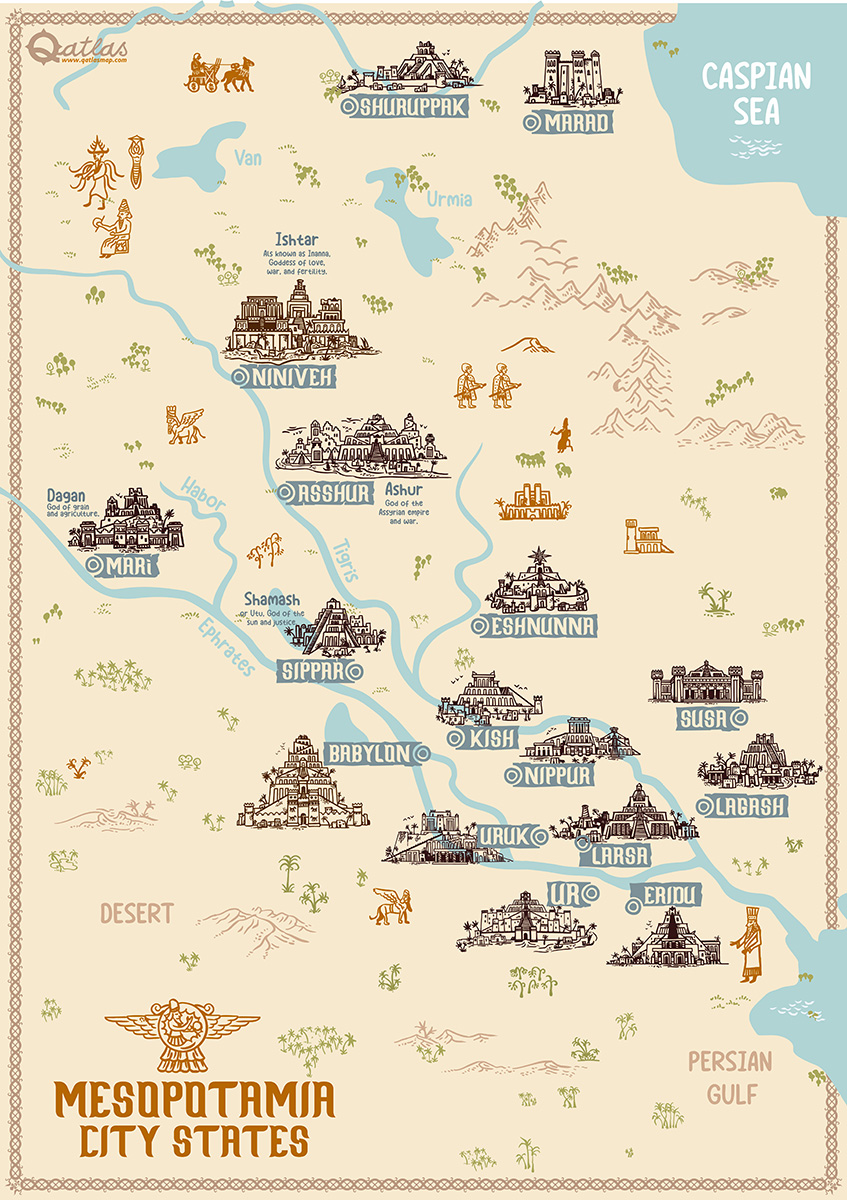 QatlasM's tweet image. Explore the cradle of civilization!
My new hand-drawn Mesopotamia map highlights ancient cities, patron gods, and legendary rivers.
more qatlasmap.com
#Mesopotamia #AncientHistory #HistoricalMap #CityStates #Cuneiform #Sumer #Babylon #Assyria #MapArt #FantasyMaps