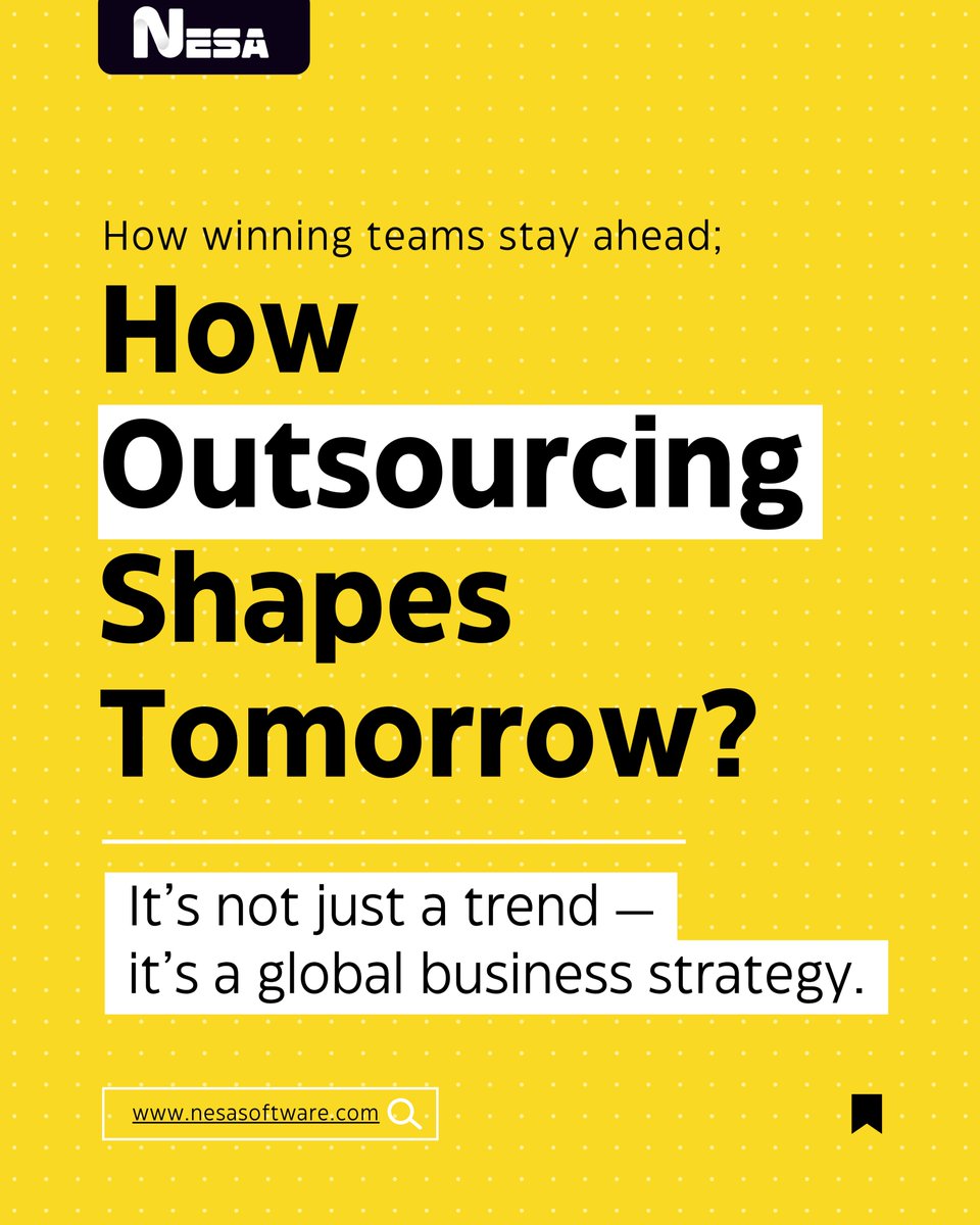 nesasoftware's tweet image. How winning teams stay ahead?
Outsourcing isn’t just cost-saving—it’s a global business strategy.
Scale faster
Gain focus
Save up to 70% on ops cost
Still doing it all yourself?
Let Nesa Software help.
#Outsourcing #BusinessGrowth #NesaSoftware #StartupTips