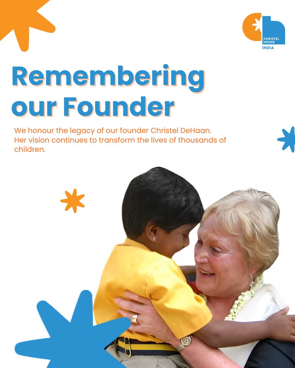 Christel DeHaan's legacy isn’t just remembered; it lives on in every child empowered, every life transformed, and every dream nurtured at Christel House.

#ChristelDeHaan #LegacyOfLove #ChristelHouseIndia #TransformingLives #EducationForAll #FromClassroomsToLife