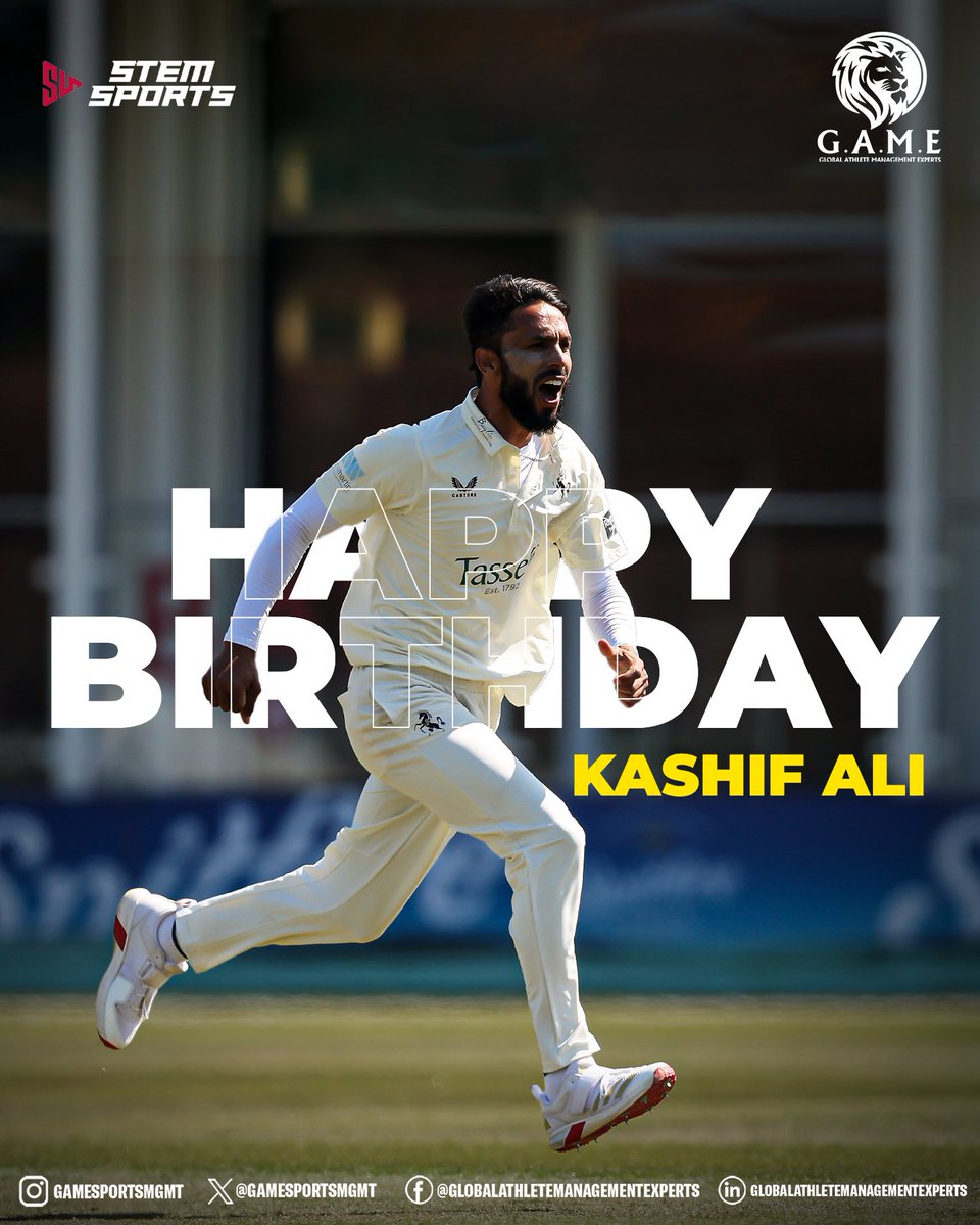 Wishing a very happy birthday to the talented Kashif Ali 🎂 May you have an amazing year ahead, enjoy your day 📷 #IamGAME #KashifAli #StemSports #HappyBirthday #Cricket #Pakistan