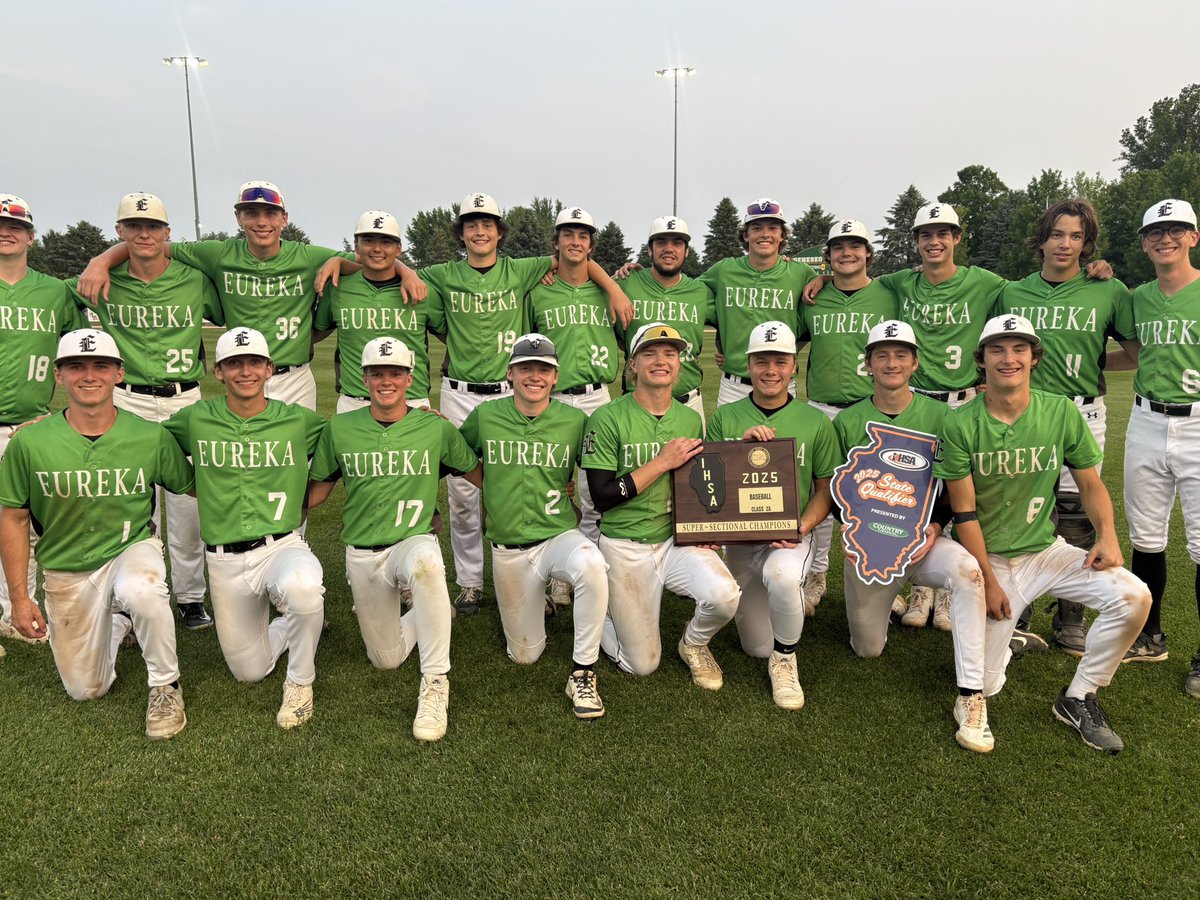 Eureka Hornets Baseball (@ehshornetsbb) on Twitter photo Gameday!
Hornets head to Champaign to play in the <a href="/IHSAState/">IHSA State</a> 2A semifinal.
🆚: Springfield Sacred Heart-Griffin
📍: Illinois Field
⏰: 4:00
🌡️: ☁️ 73° Gameday!
Hornets head to Champaign to play in the <a href="/IHSAState/">IHSA State</a> 2A semifinal.
🆚: Springfield Sacred Heart-Griffin
📍: Illinois Field
⏰: 4:00
🌡️: ☁️ 73°
