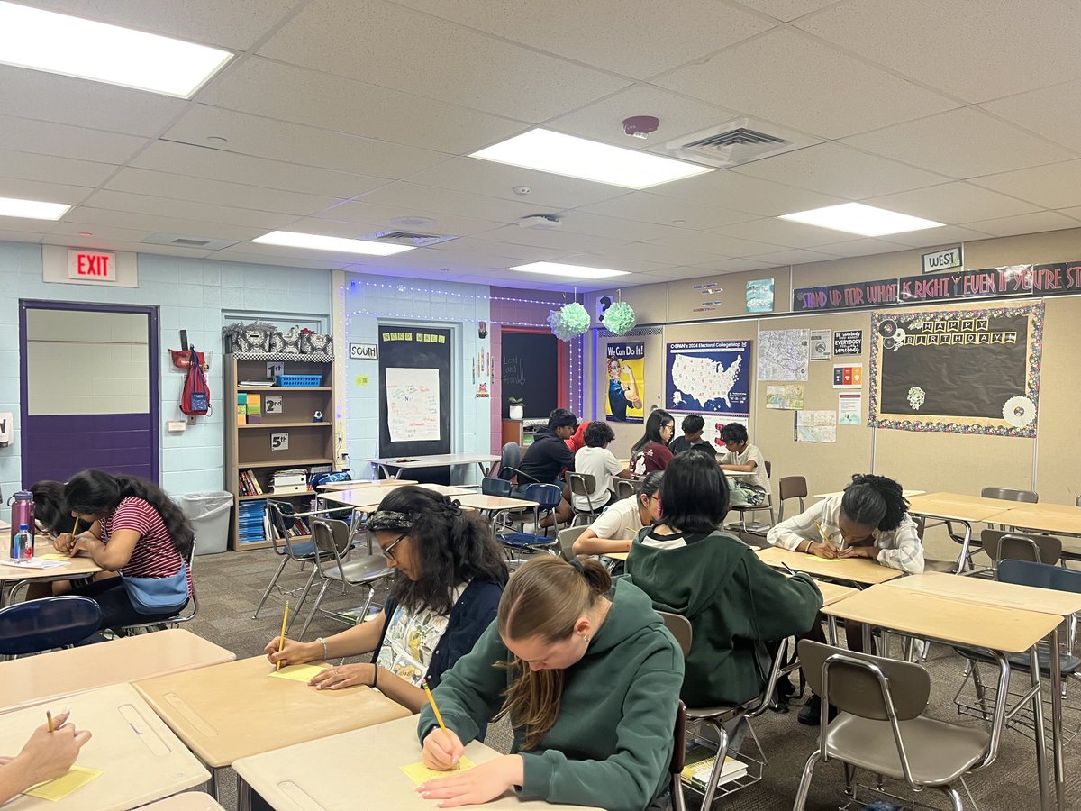 💜🤍💛Taking time on our last day of Middle School to write one last thank you to someone in the building! #kindnessmatters