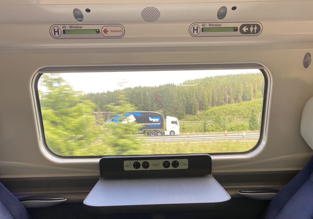 TM_Tom_D's tweet photo. Let the train take the strain fellas!
Just had a young lad come and ask why I’m sat with 2 iPads and a map of #Railways
It was great to share with him how and why we route learn and the diversity to the #TrainManagers role between Customer Experience and Safety of the train! https://t.co/WCc5YV0c0w