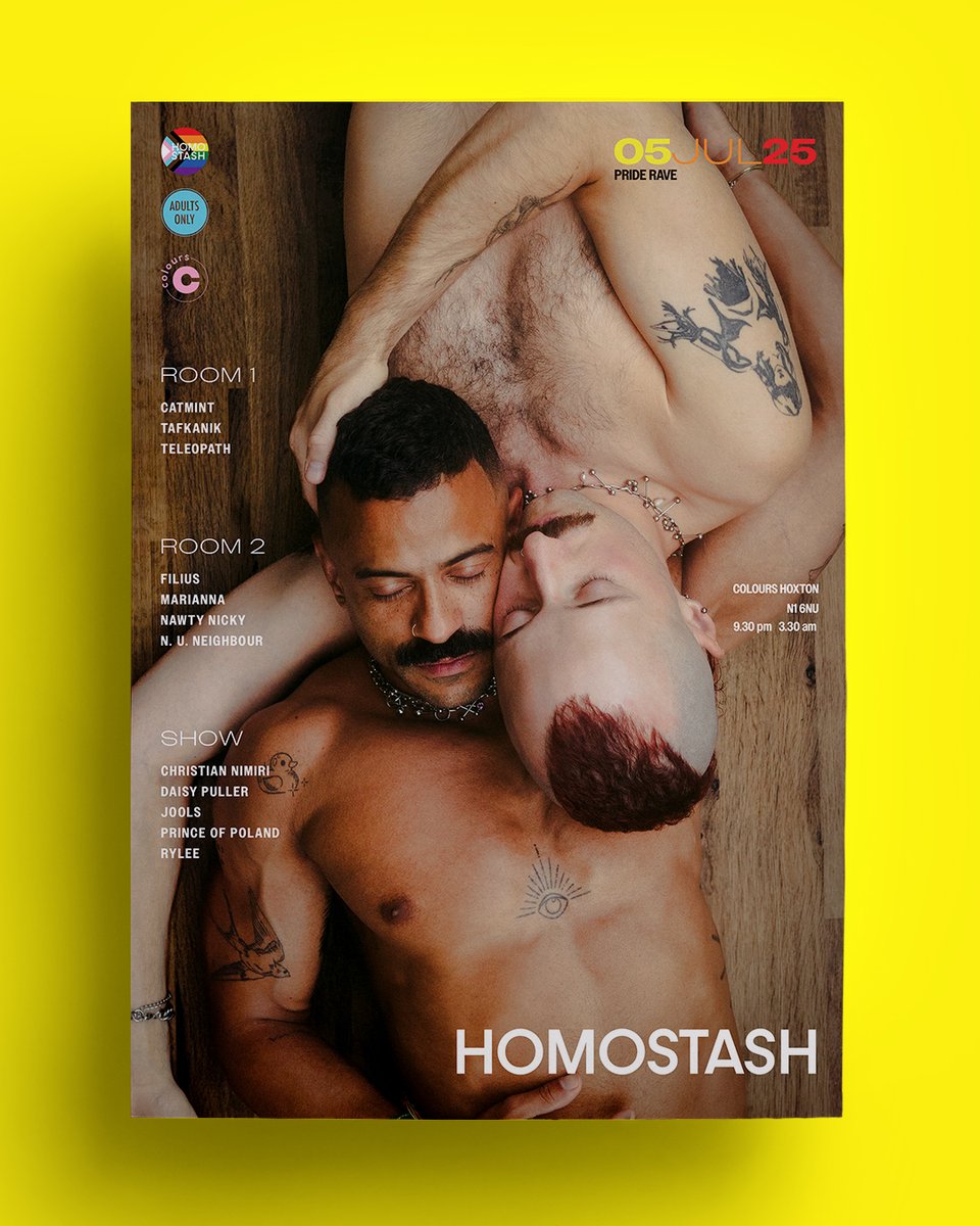 5th of July <a href="/Homostash/">Homostash</a> PRIDE RAVE celebrating <a href="/PrideInLondon/">Pride in London</a> 
Epic line-up! TICKETS: link.outsavvy.com/Pride