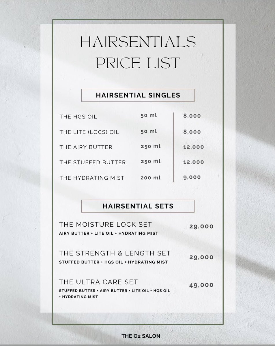 HAIRSENTIALS by the O2 Salon PBD/1870 tweet media