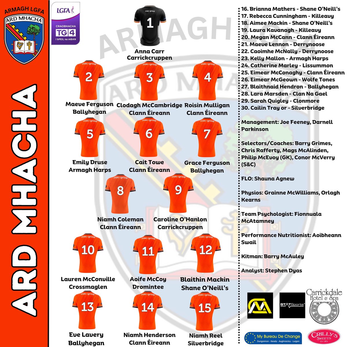 ArmaghLGFA (@armaghlgfa) on Twitter photo TEAM ANNOUNCEMENT!
The Armagh team to face Meath this Saturday 7th June away in Parc Tailteann, Navan at 3pm.
Link for tickets 🎟️
universe.com/events/tg4-all…
🟧⬜️
<a href="/LadiesFootball/">Ladies Football</a> TEAM ANNOUNCEMENT!
The Armagh team to face Meath this Saturday 7th June away in Parc Tailteann, Navan at 3pm.
Link for tickets 🎟️
universe.com/events/tg4-all…
🟧⬜️
<a href="/LadiesFootball/">Ladies Football</a>