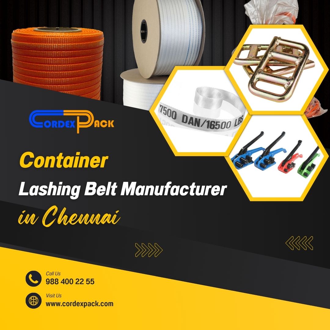 CordexPack's tweet image. We specialize in producing high-strength, durable lashing belts for safe freight transport, Our products meet international safety standards for container

#CordexPack #ContainerLashing #CargoSecurity #Chennai #Shipping #Logistics #PolyesterStrapping #LashingBelts