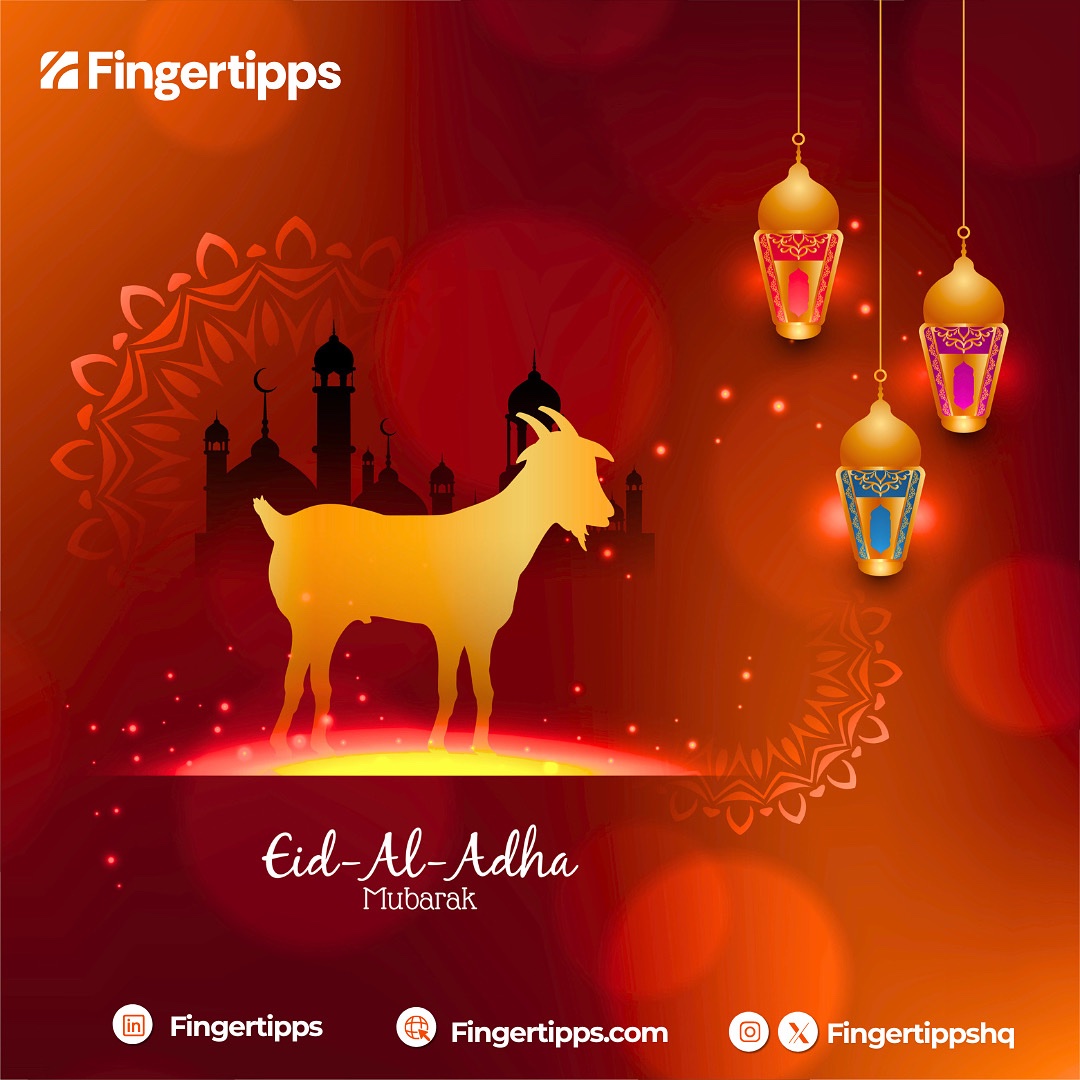 Eid Mubarak from Fingertipps!

May this blessed season fill your life with prosperity, purpose, and divine blessings. 🙏 
May your business journey be guided by faith and resilience.

#EidMubarak #Fingertipps