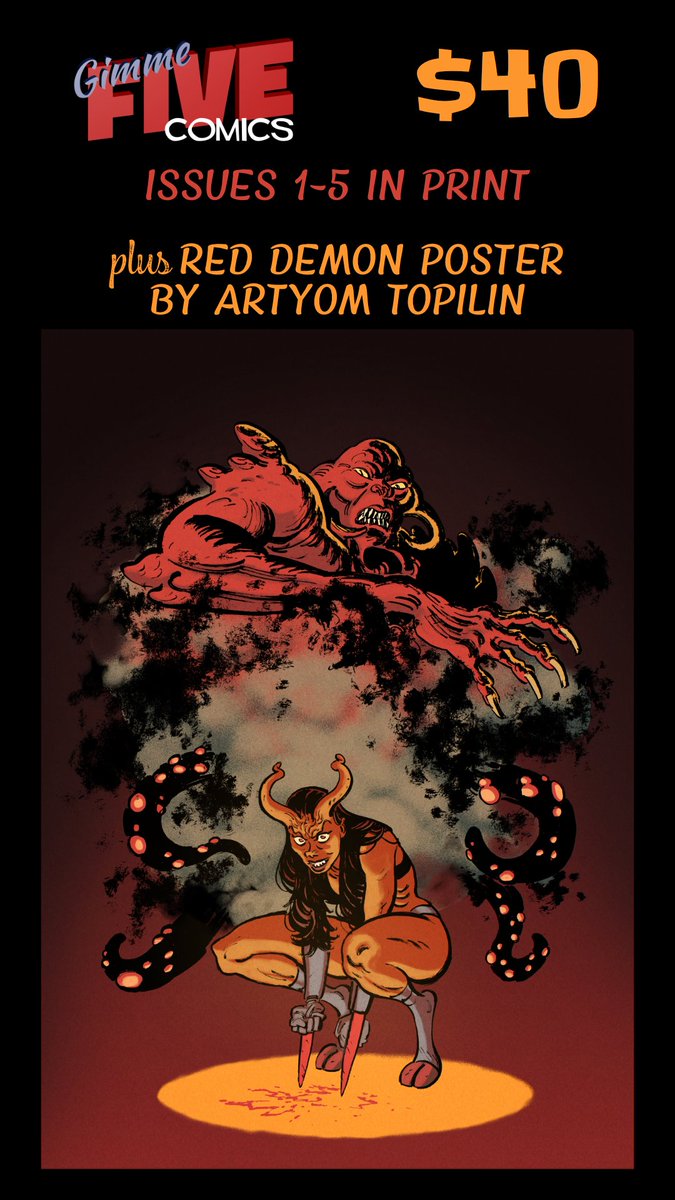 SkilletfireCrew's tweet photo. Gimme Five Comics #5 is only $53 away from being fully funded with 12 hours to go! You can get all 5 issues of Gimme Five Comics, Original art, and this cool poster by Artyom Topilin, Airrios, or JW Harp, all for $40! https://t.co/DCBfJUVzOk https://t.co/vKqLm0abWK
